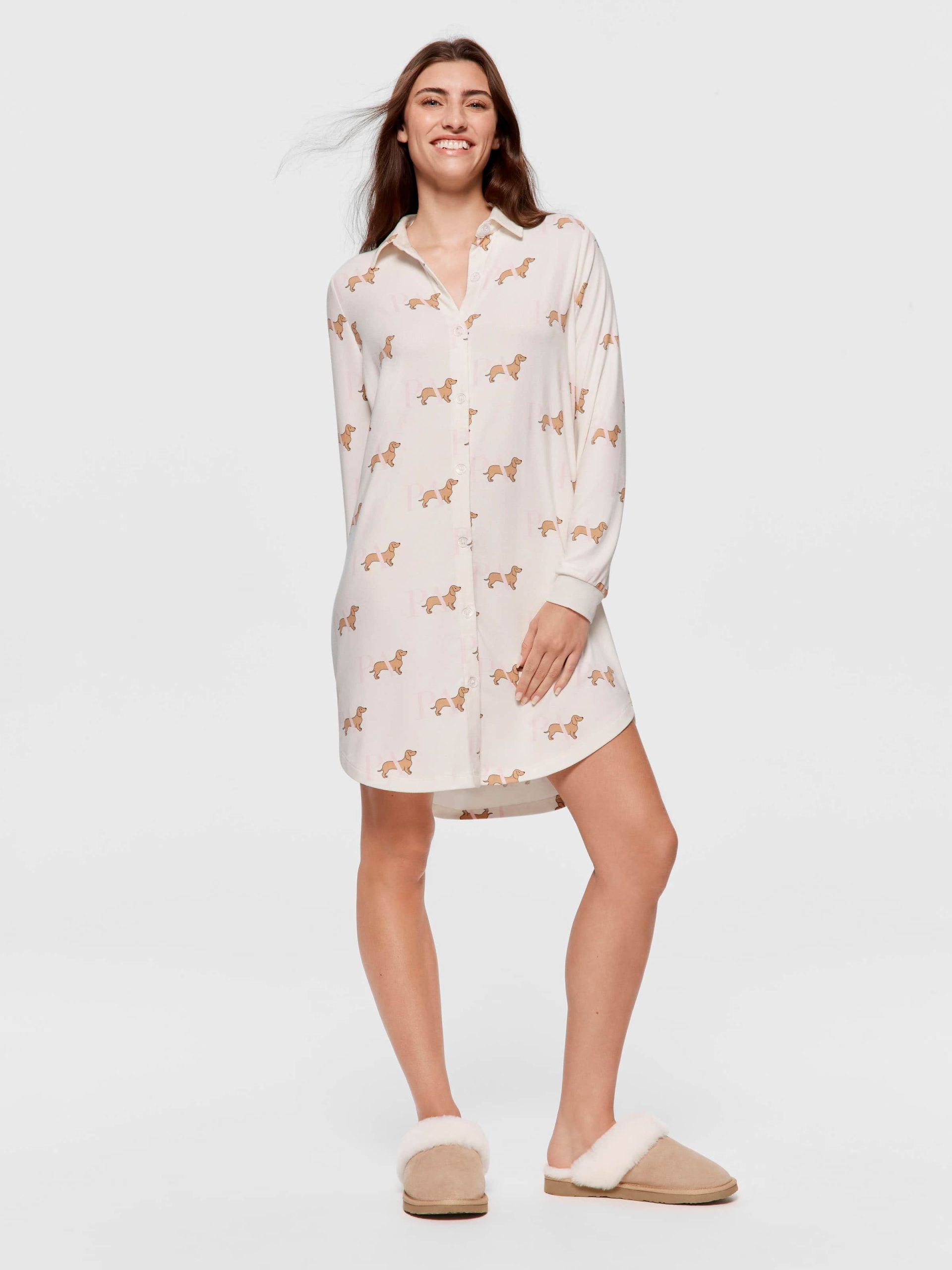 P.A. Penny Long Sleeve Plush Nightshirt multi image 2