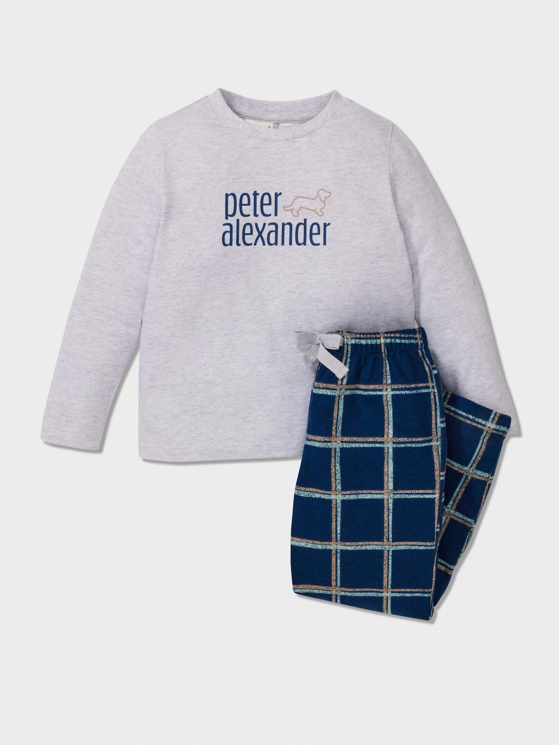 Boys Windowpane Check Pj Set multi image 0