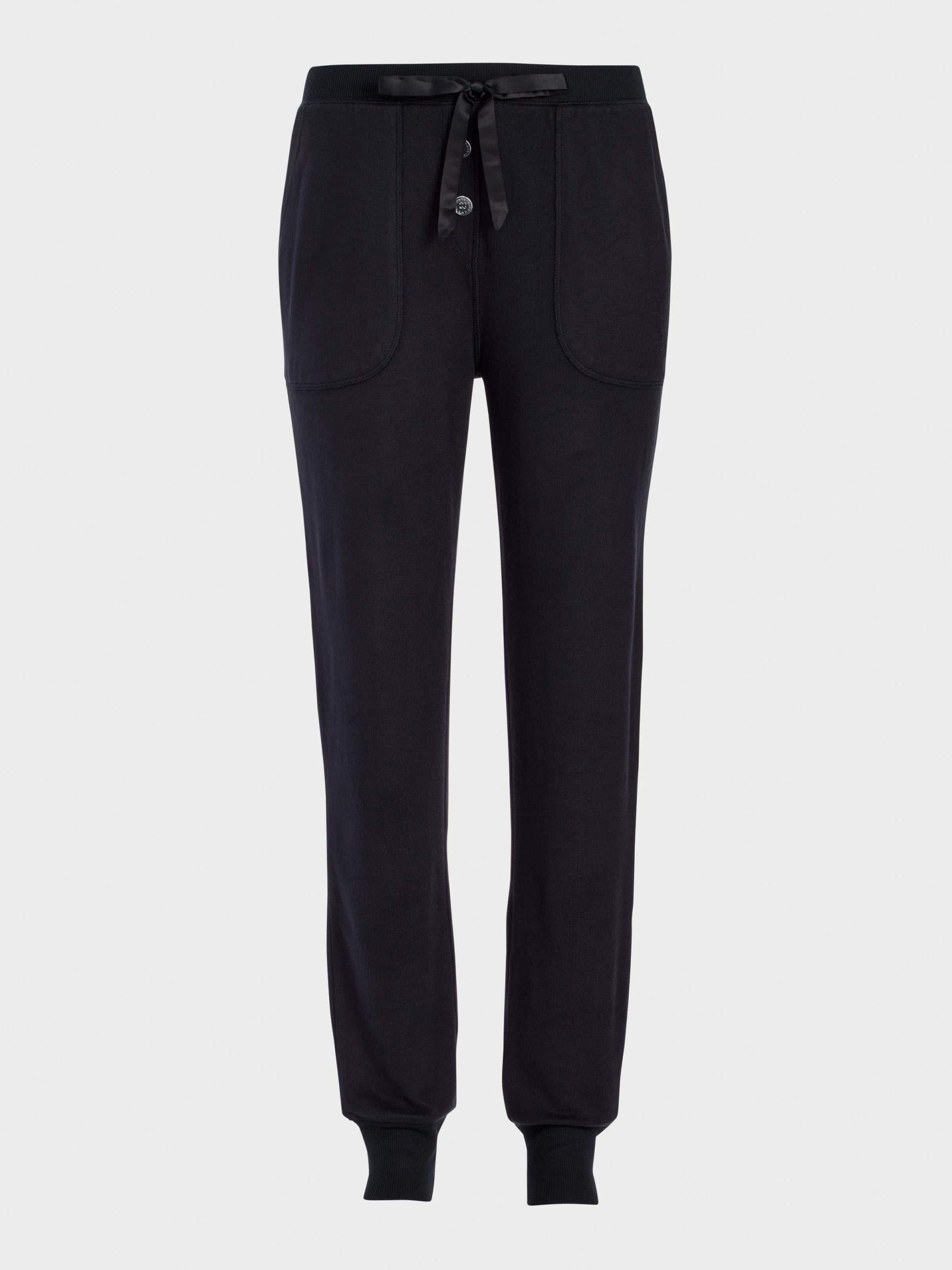 Black Plush Easy Pj Pant black image 3