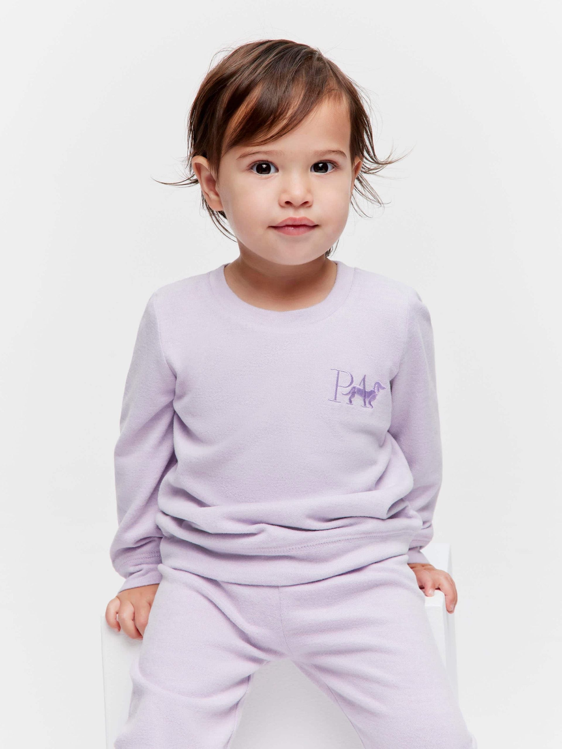 Baby Lilac Plush Pj Set lilac image 1