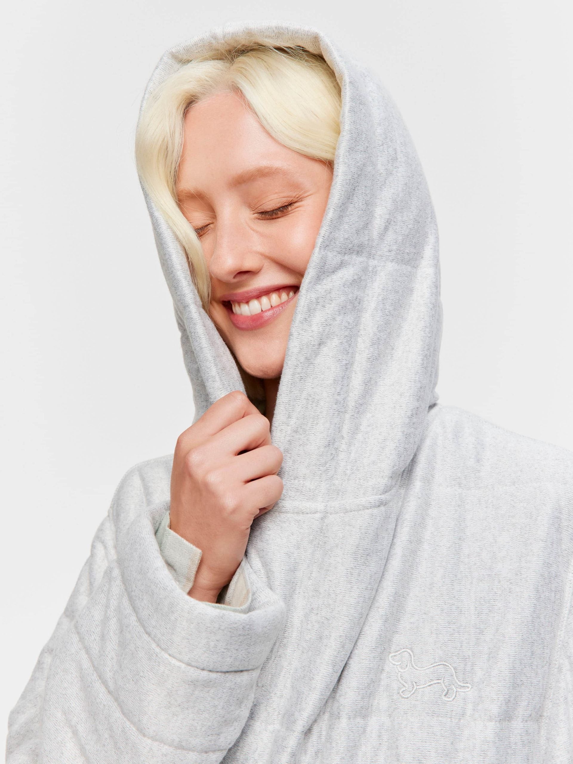 Quilted Hood Gown grey image 0