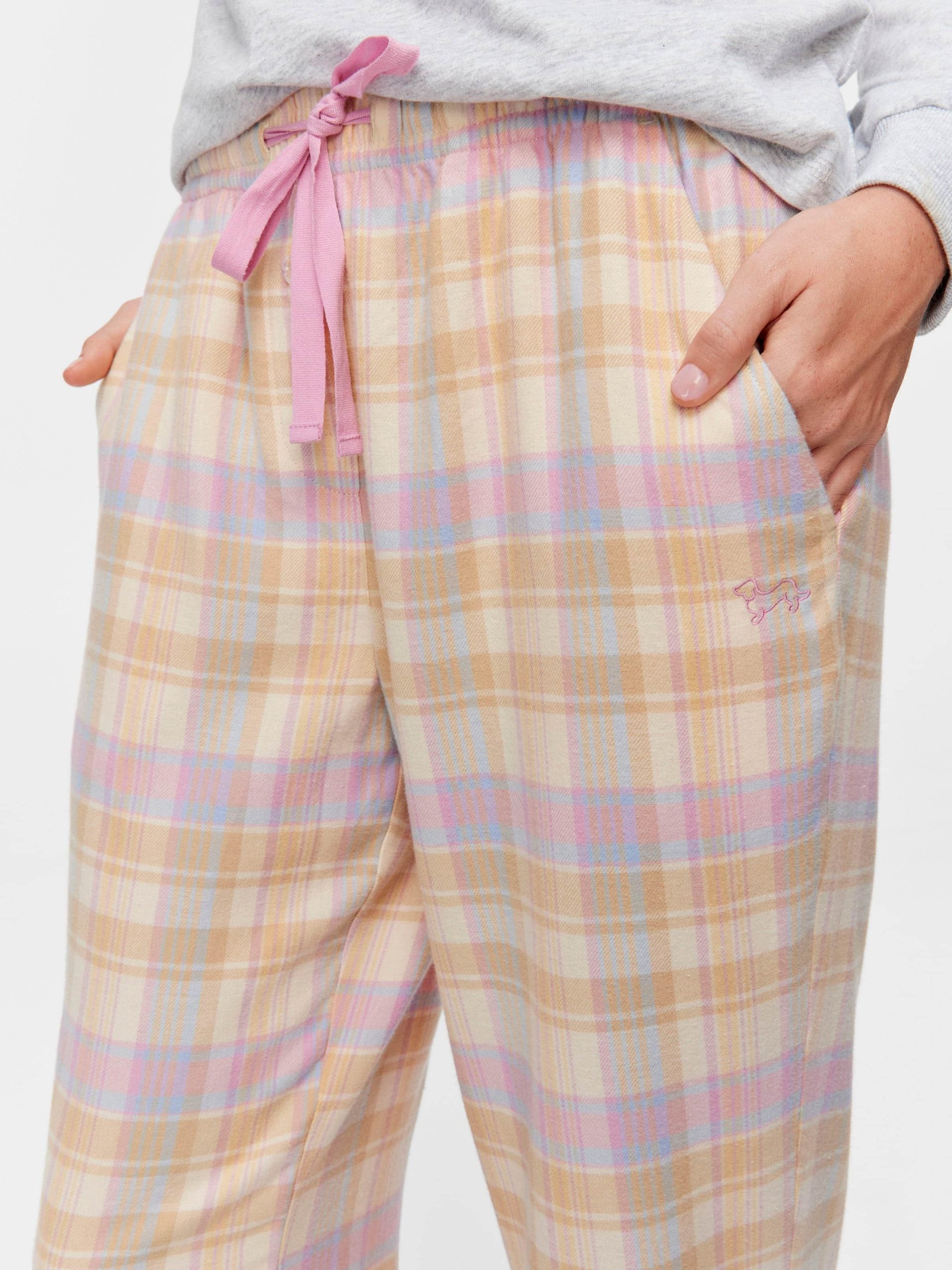 Toffee Check Flannelette Tapered Pj Pant multi image 1
