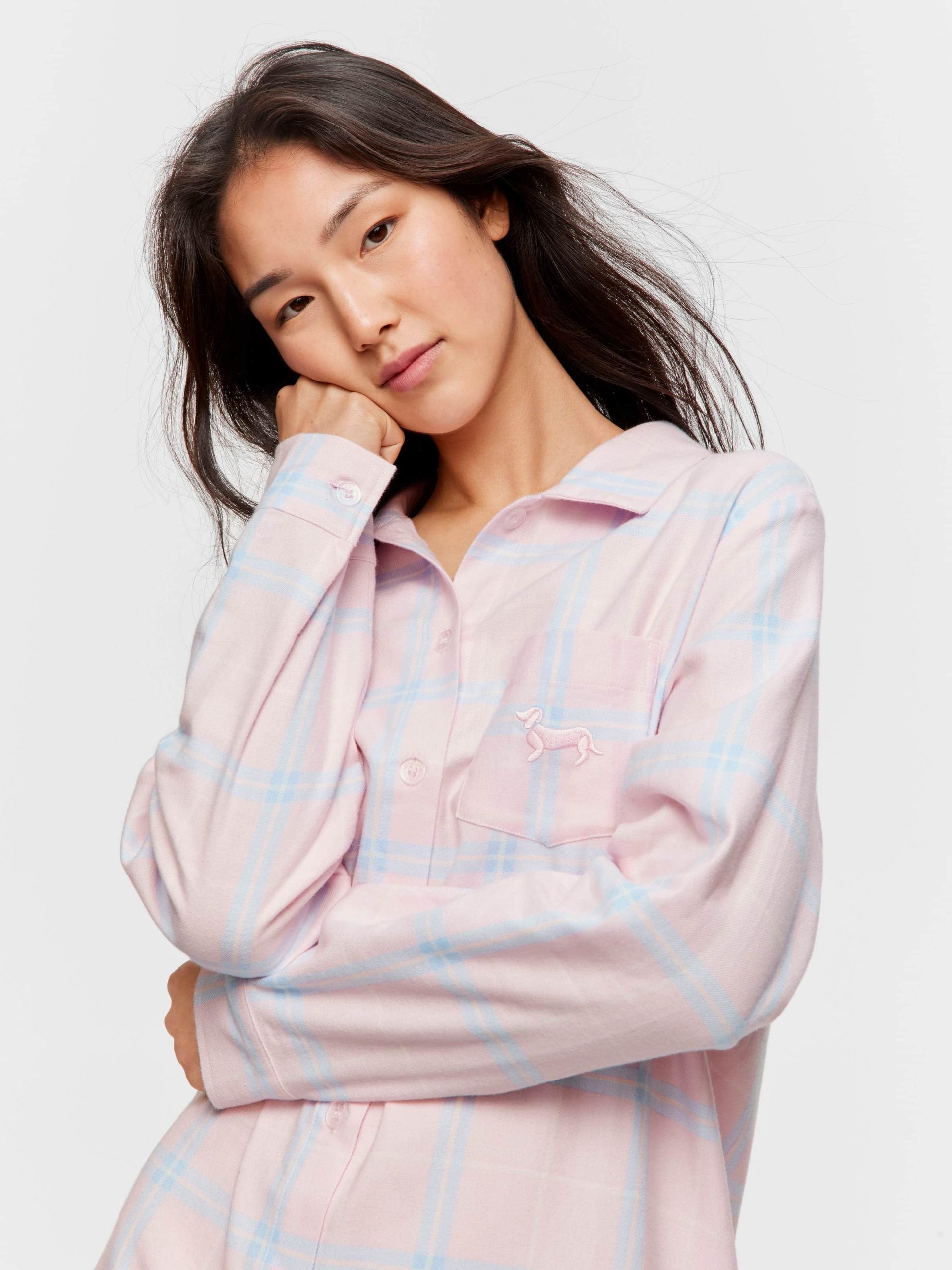 Pink Check Flannelette Nightshirt multi image 0