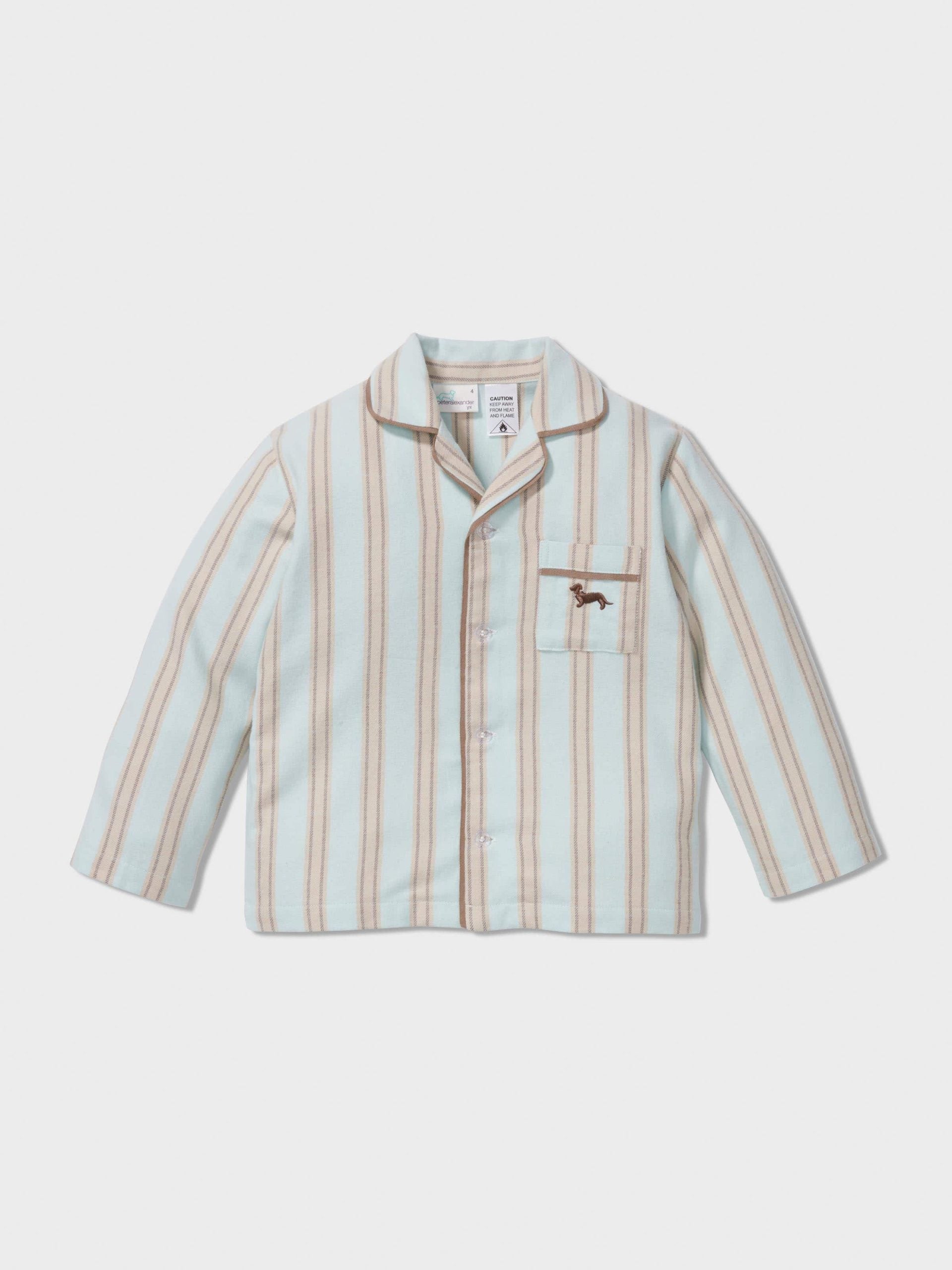 Jnr Boys Mint Choc Long Classic Pj Set multi image 2