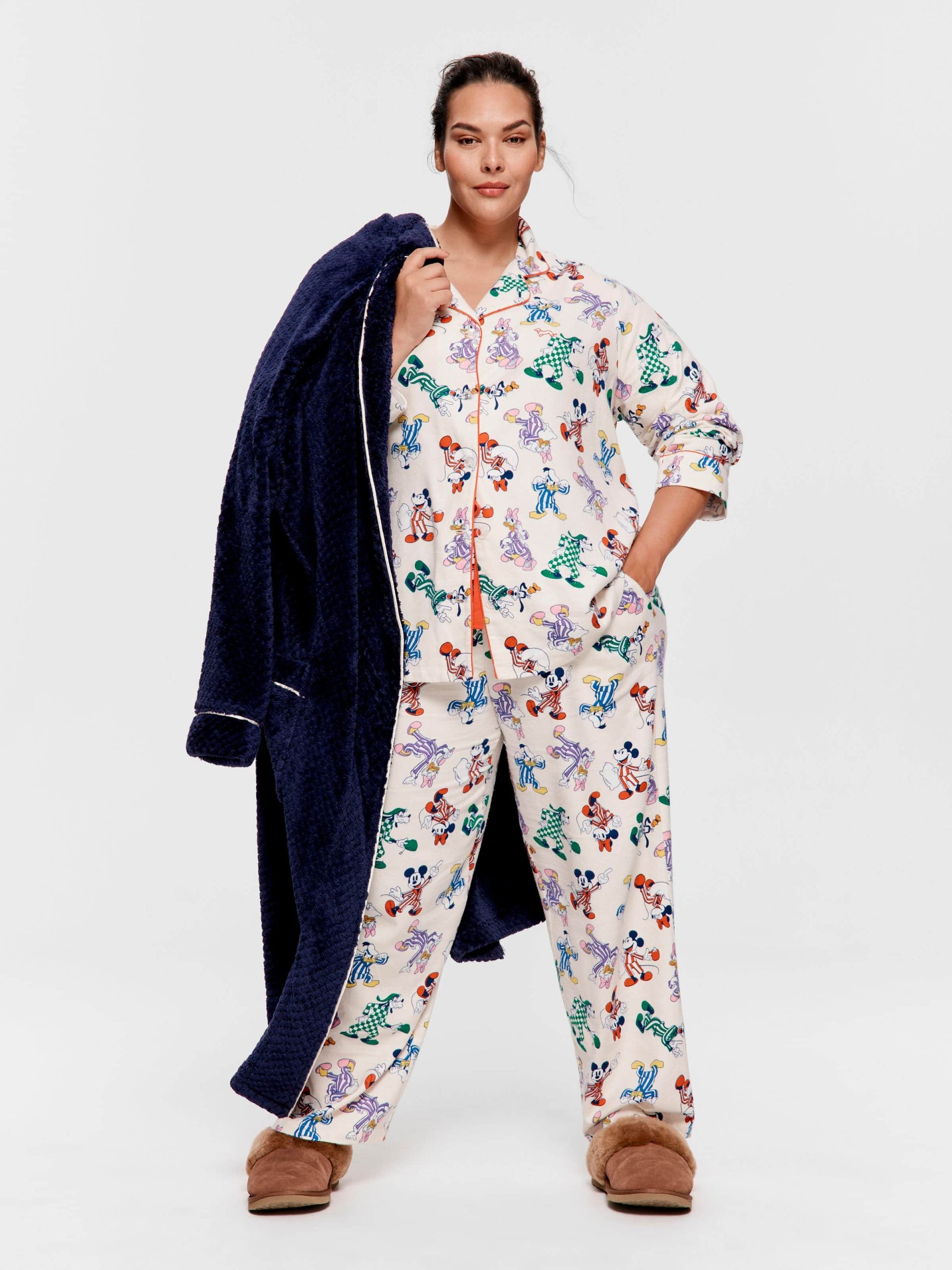 P.A. Plus Mickey Mouse &amp;amp; Friends Bamboo Flannelette Classic Pj Set Multi image 0