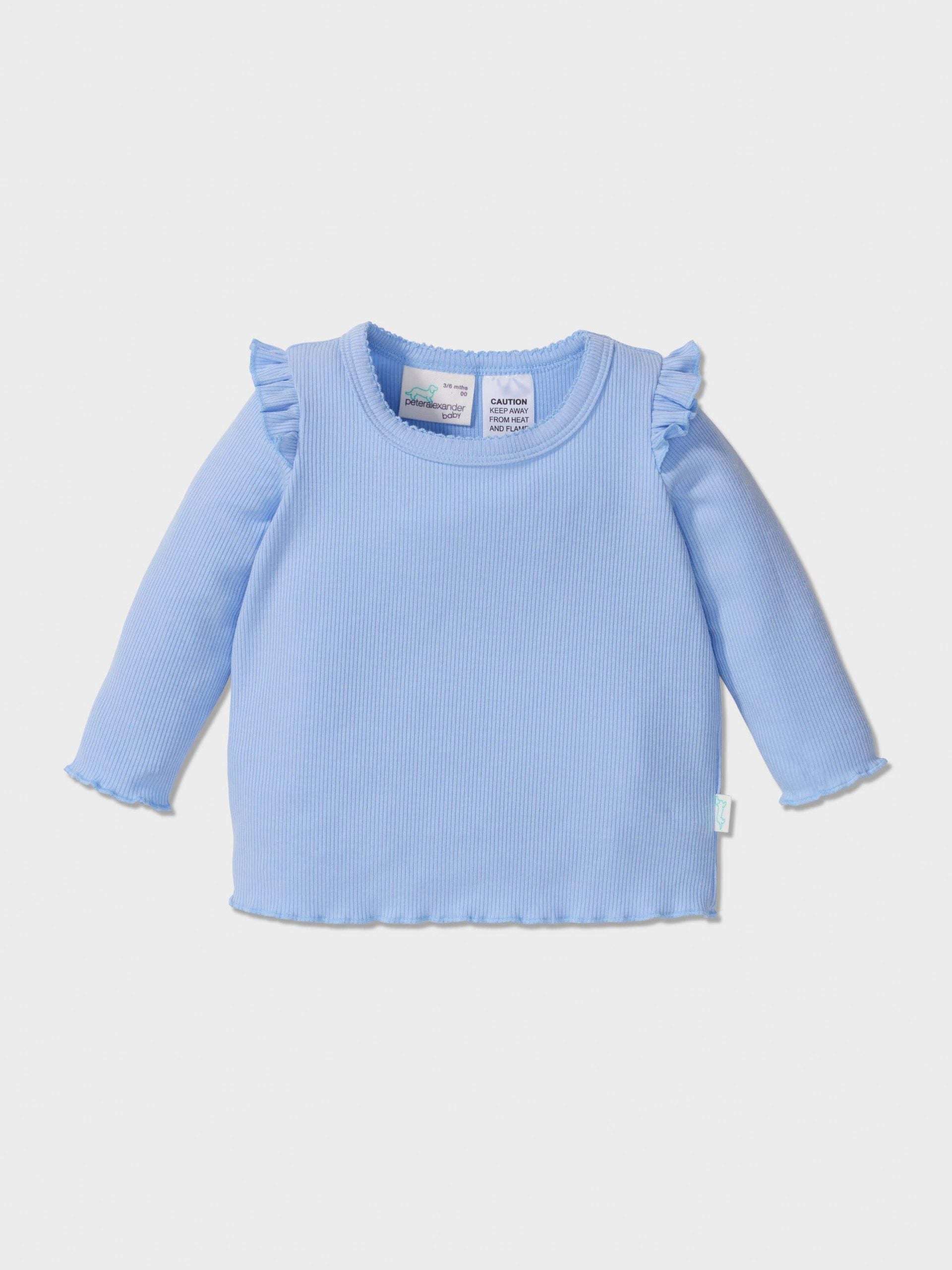 Baby Girl Rib Long Pj Set Blue image 4