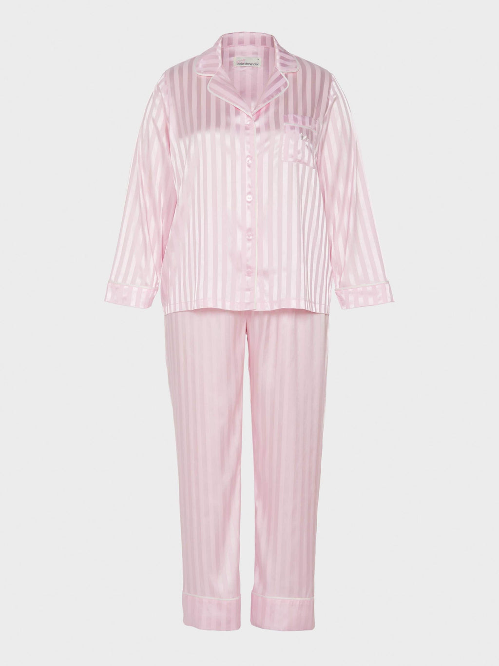 P.A. Plus Long Pink Chic Stripe Pj Set Pink image 4