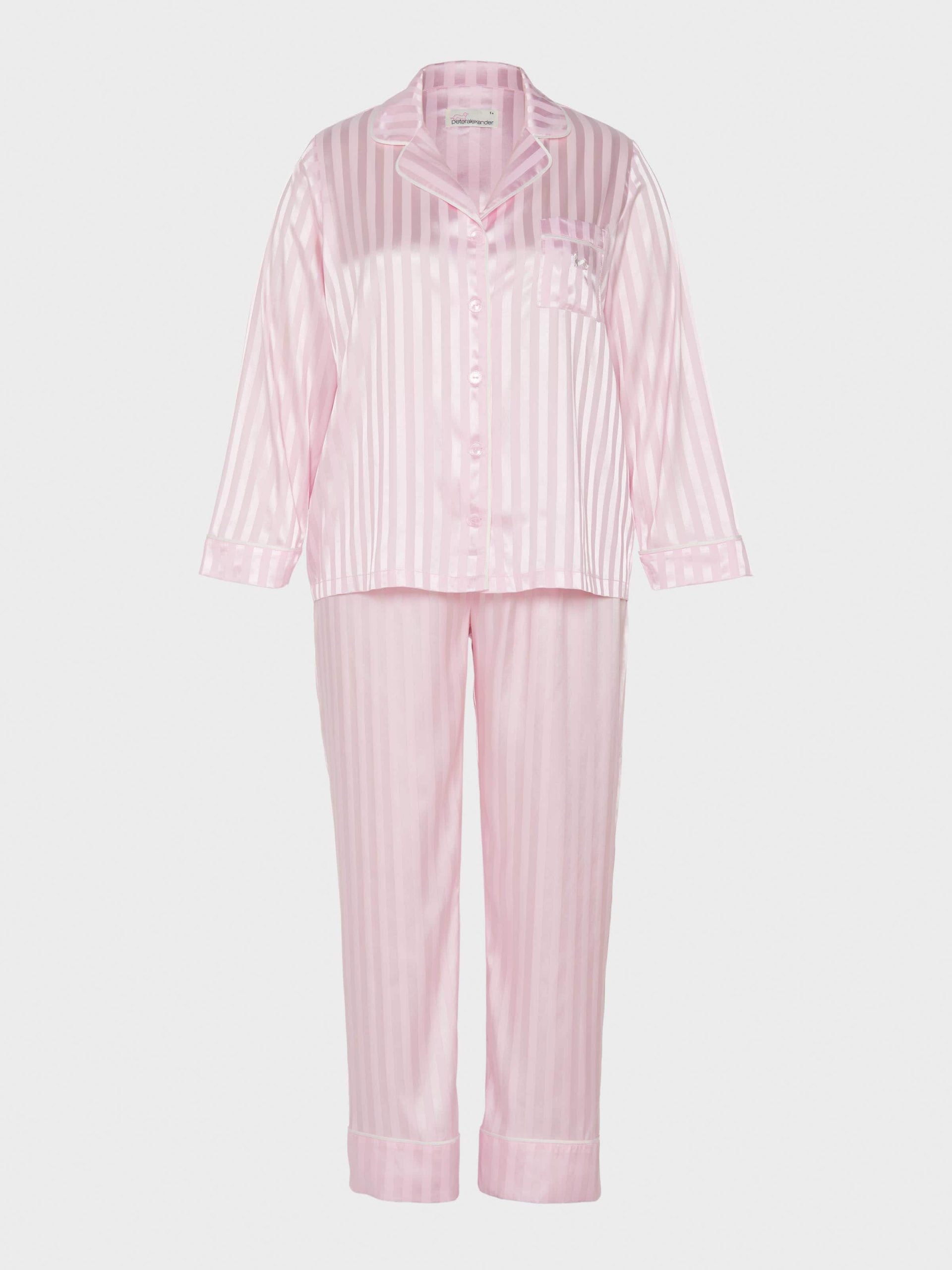 P.A. Plus Long Pink Chic Stripe Pj Set Pink image 4