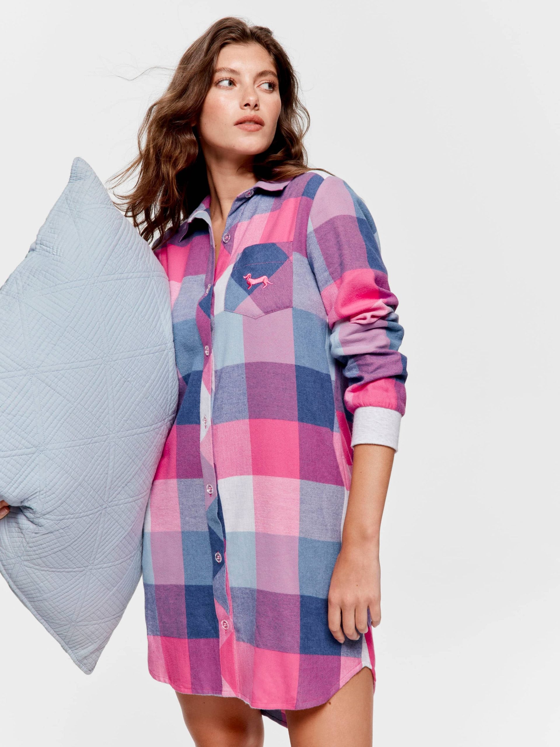 Buffalo Check Flannelette Long Sleeve Nightshirt multi image 0