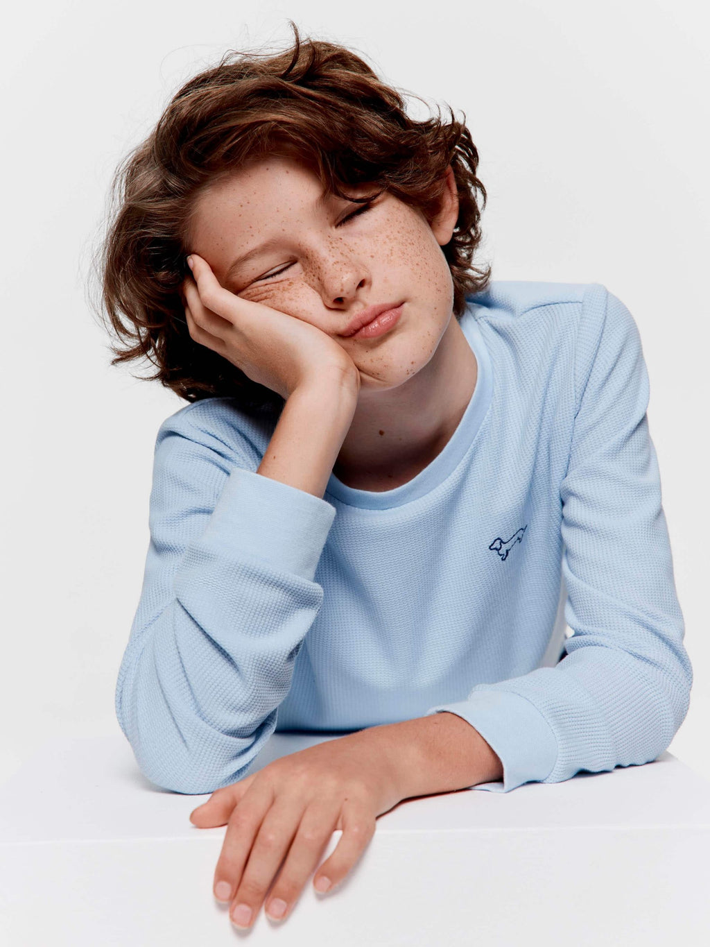 Boys Windowpane Check Long Pj Set multi image 1