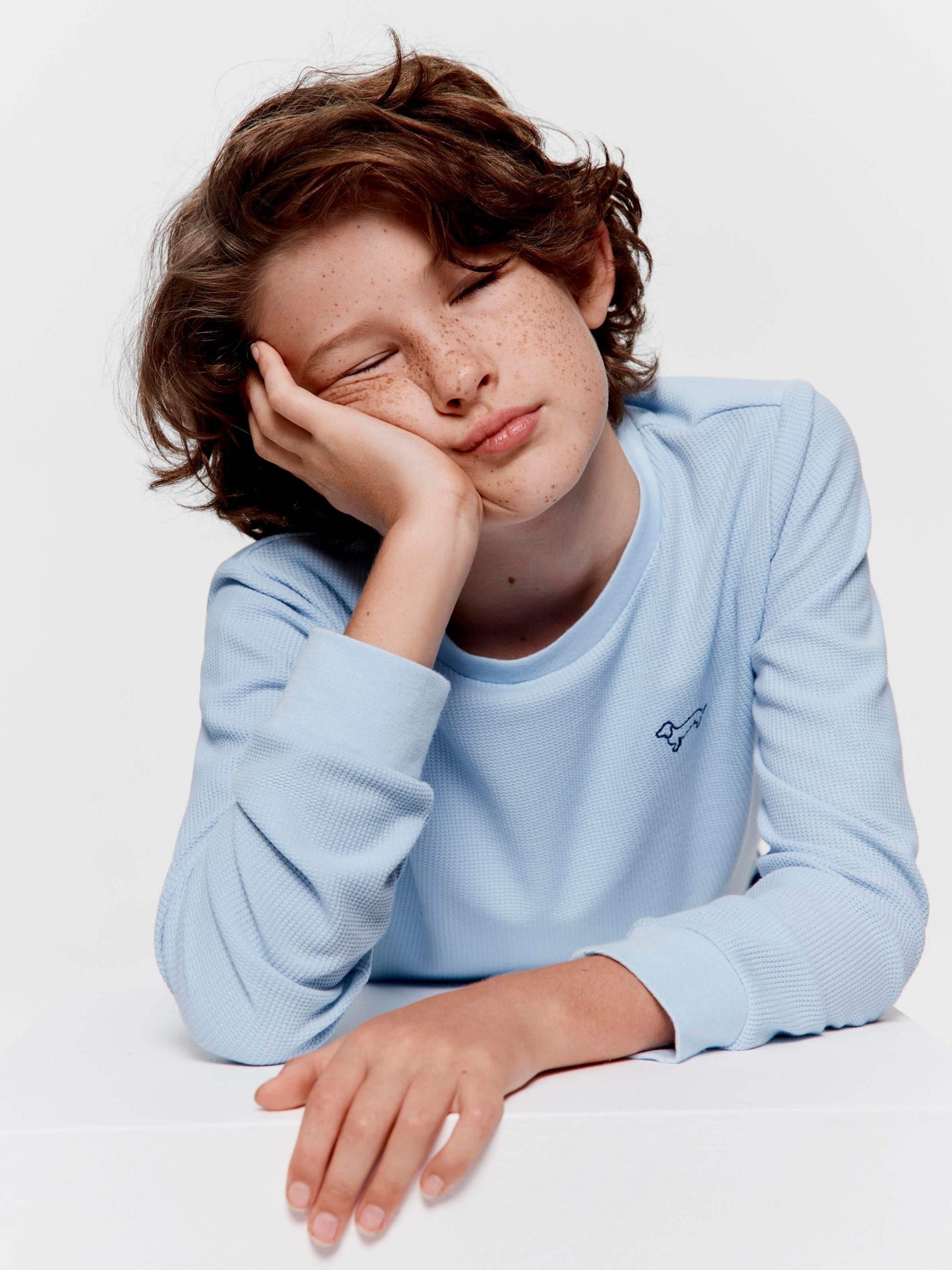 Boys Windowpane Check Long Pj Set multi image 1
