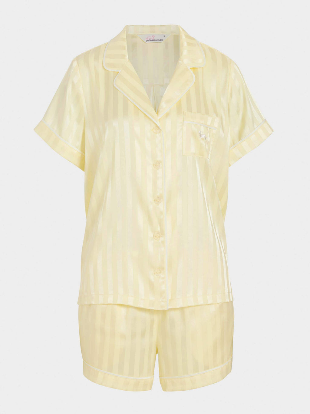 Butter Stripe Chic Satin Shortie Pj Set Butter image 4
