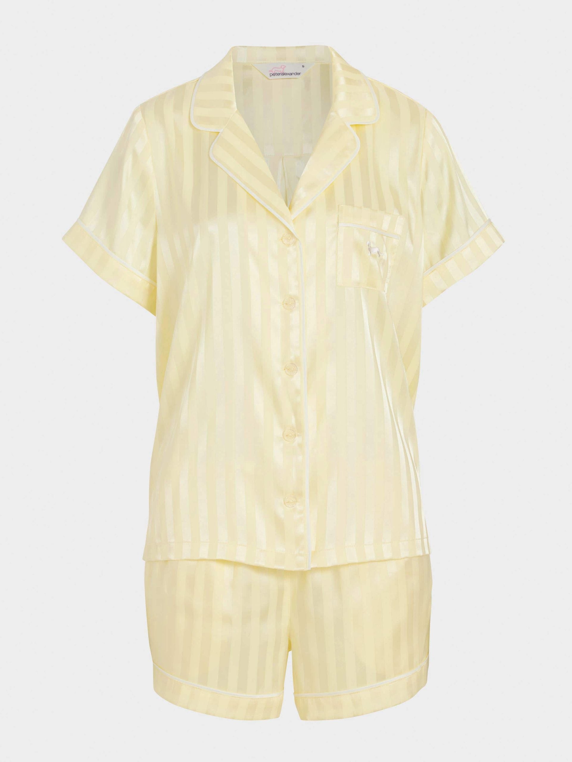 Butter Stripe Chic Satin Shortie Pj Set Butter image 4