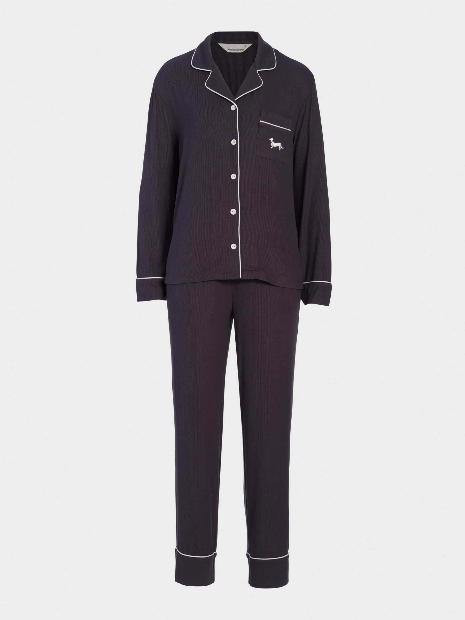Charcoal Bamboo Rib Long Pj Set Charcoal image 4