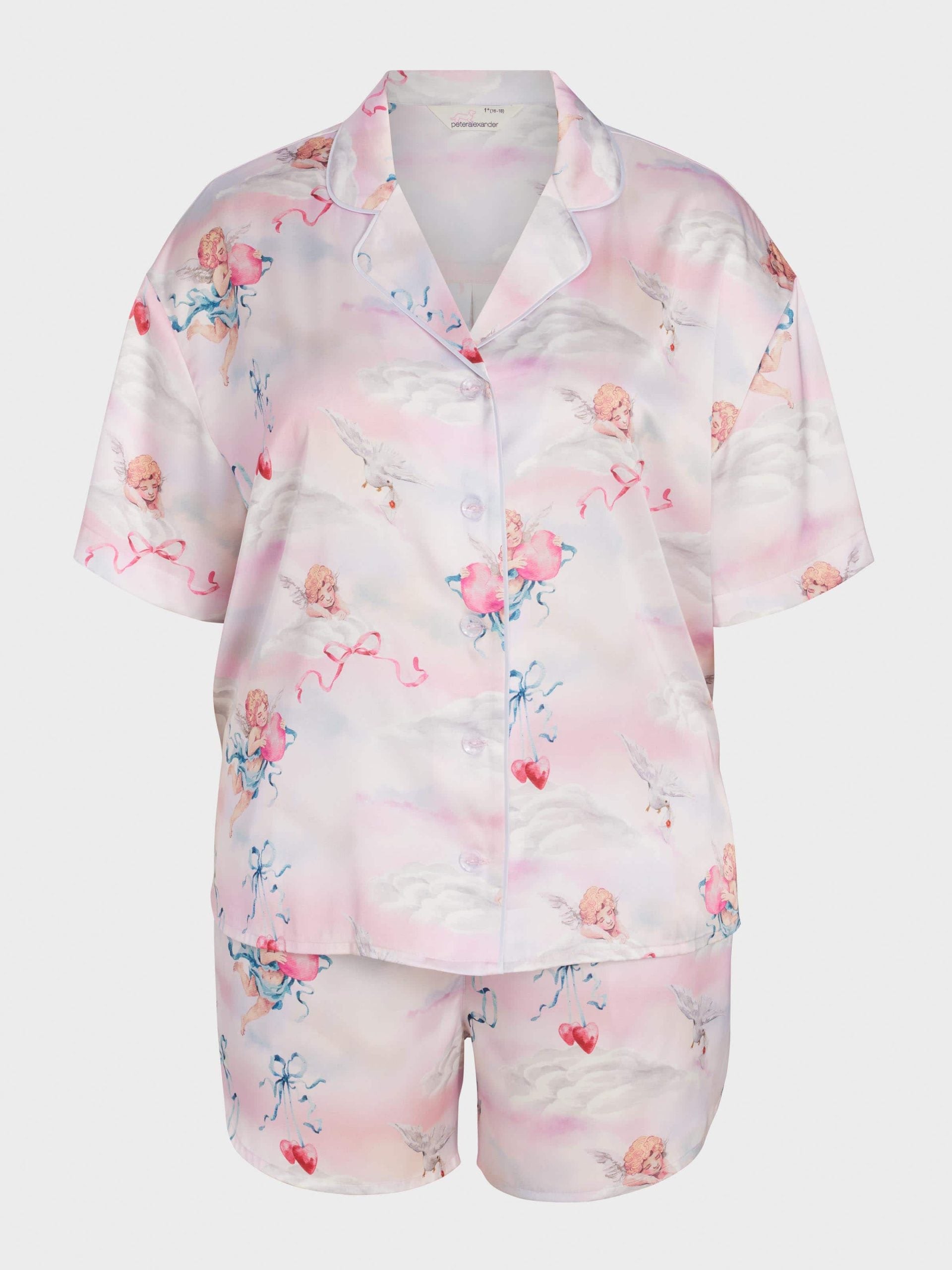 P.A. Plus Cherub Satin Shortie Pj Set Multi image 4