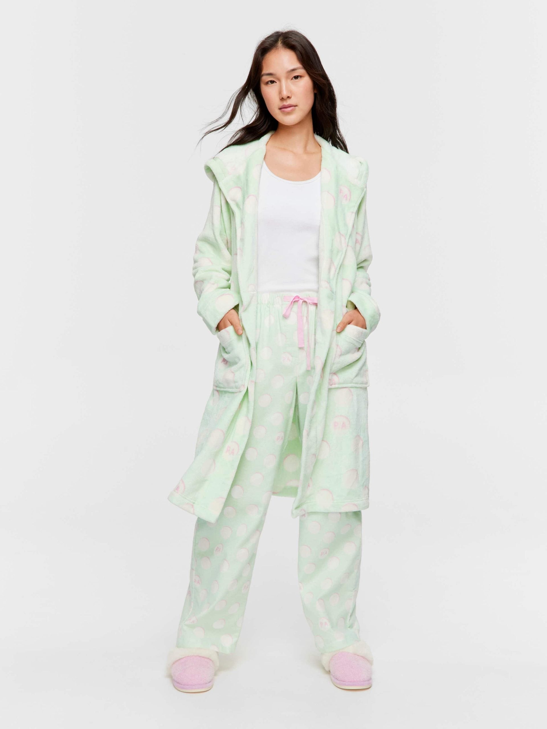 Mint Spot Hooded Gown multi image 3