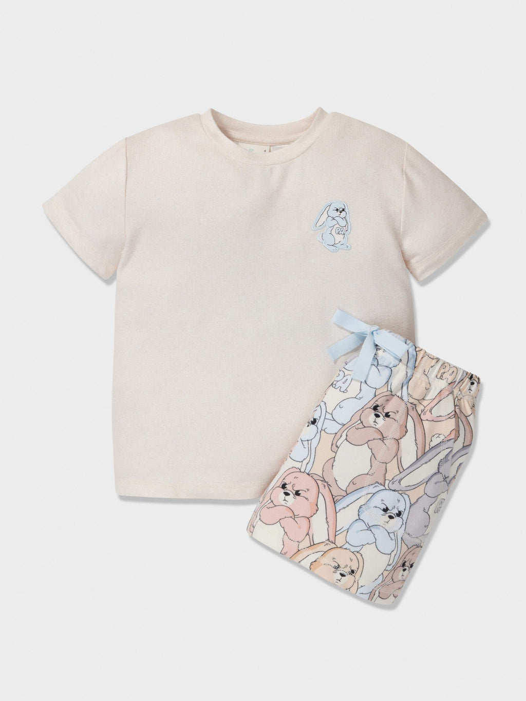 Kids Grumpy Bunny Shortie Pj Set multi image 3