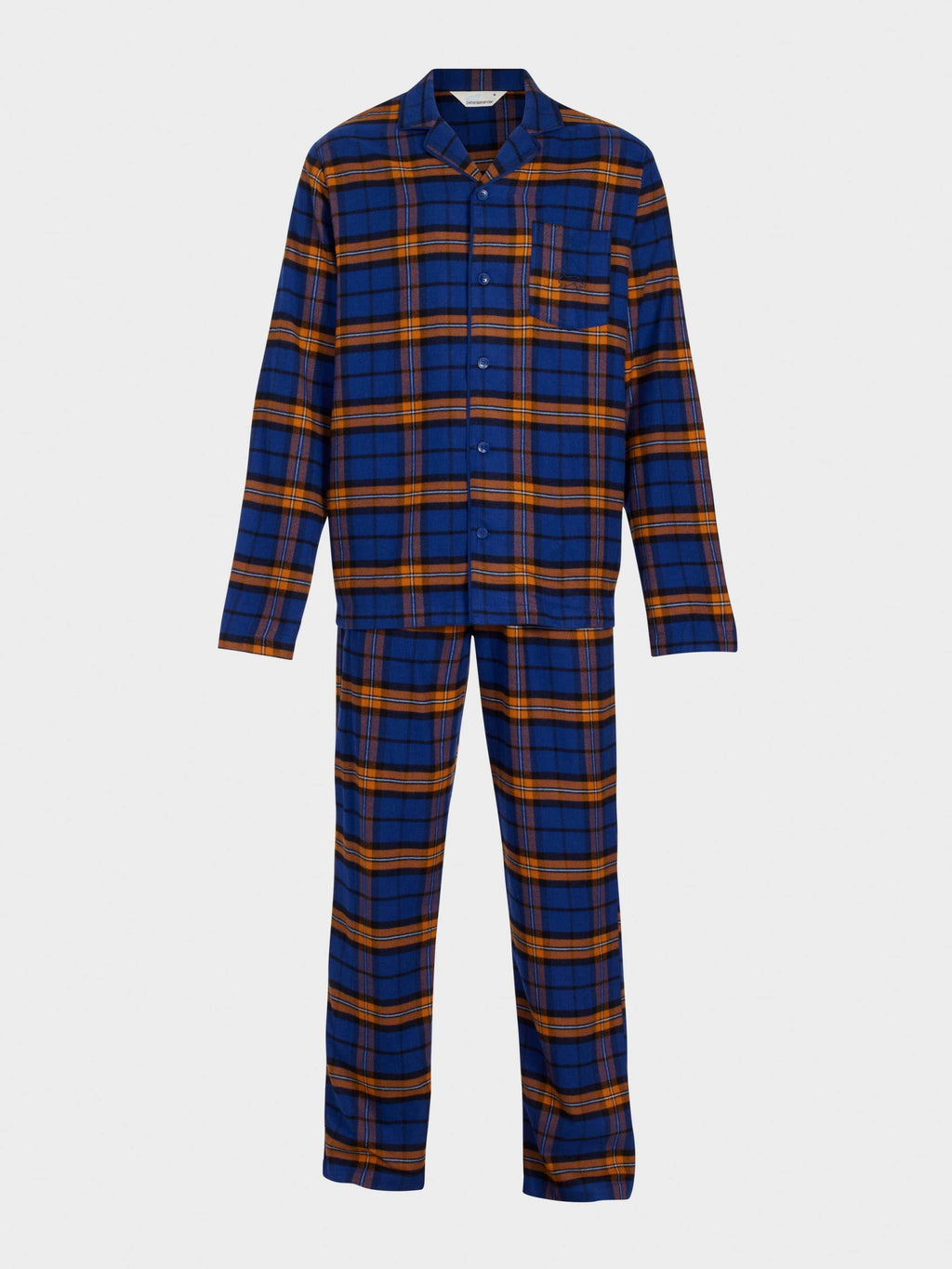 Navy Check Flannelette Long Sleeve Pj Set navy image 4