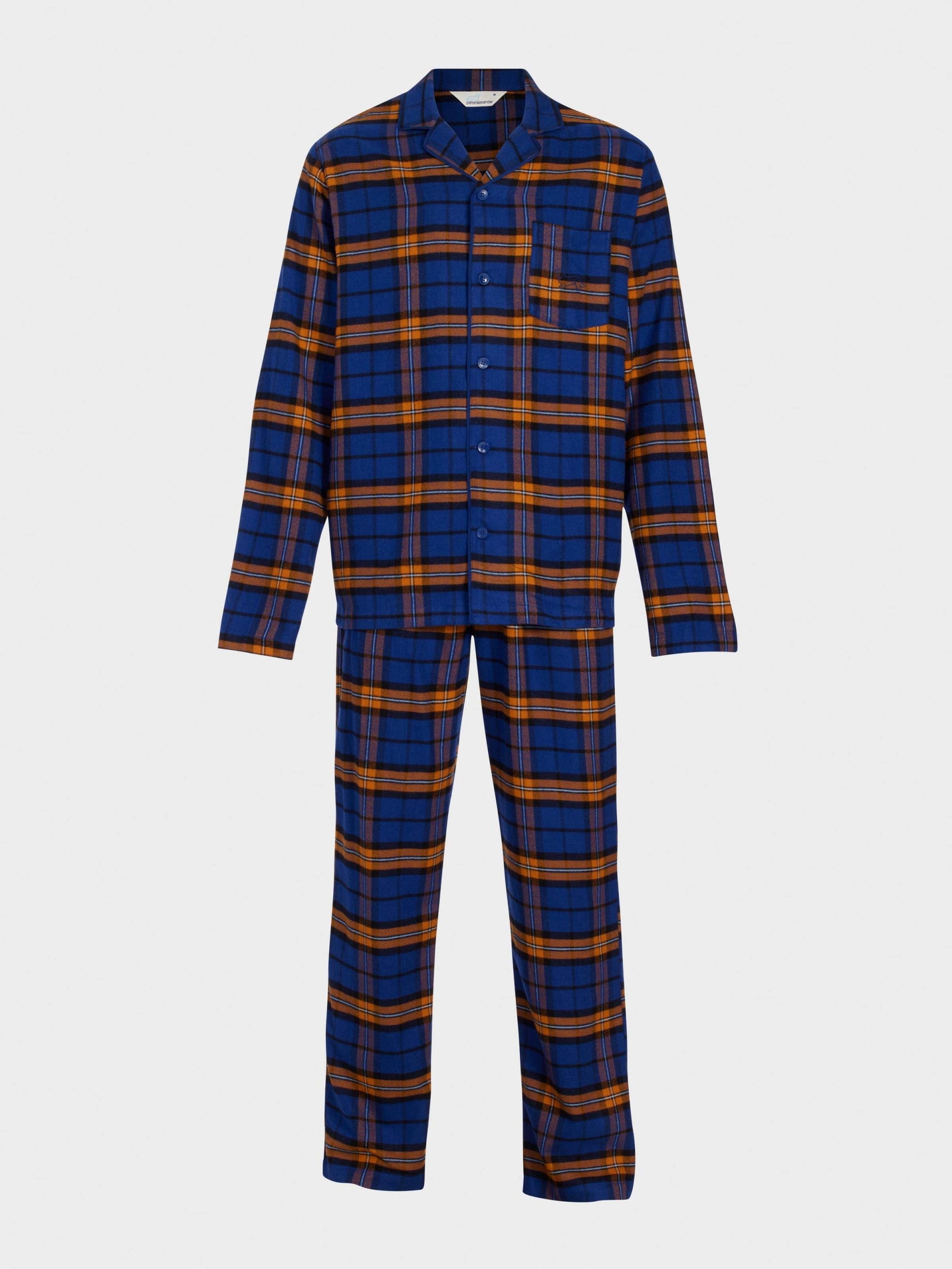 Navy Check Flannelette Long Sleeve Pj Set navy image 4