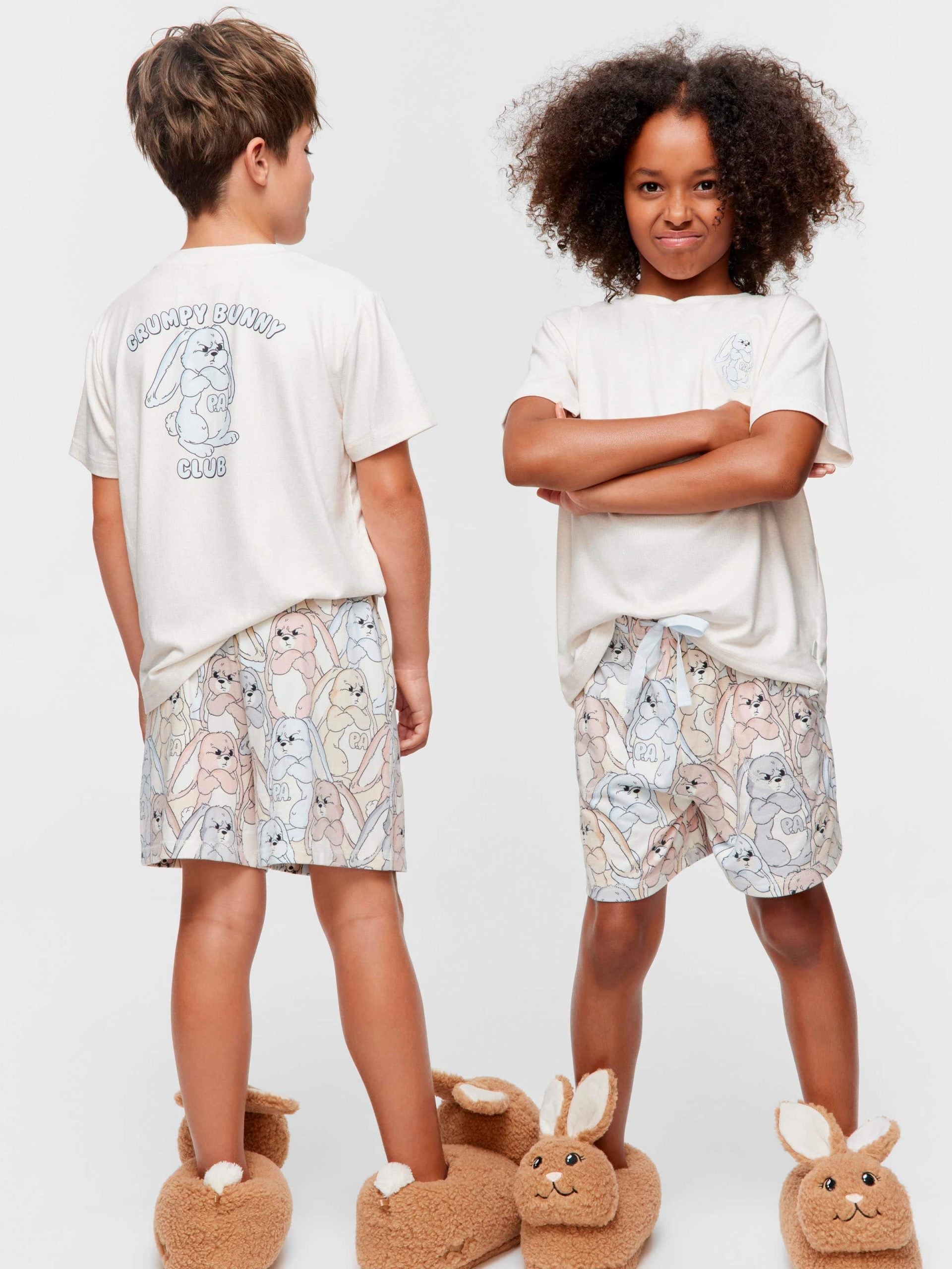 Kids Grumpy Bunny Shortie Pj Set multi image 0