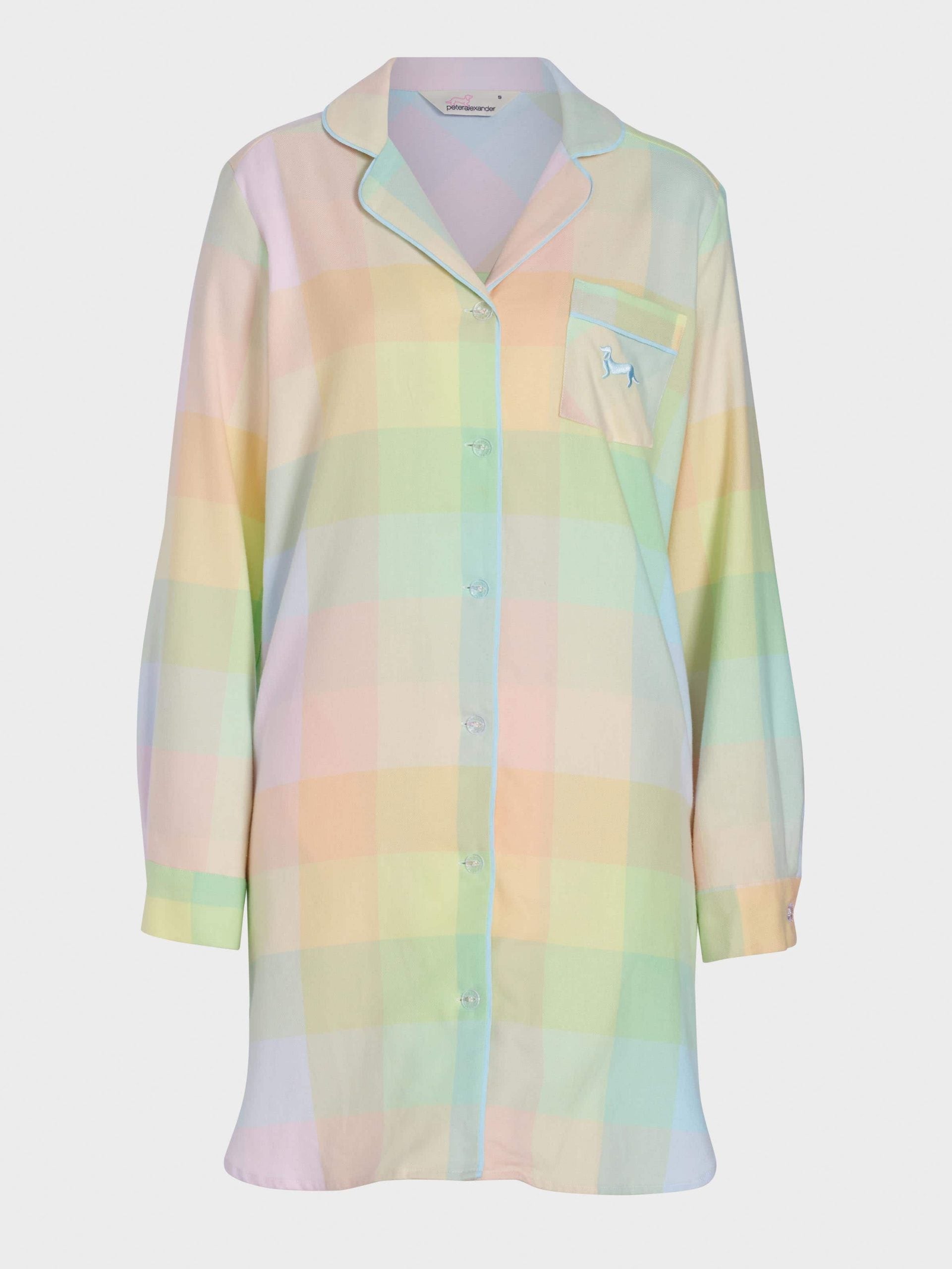 Rainbow Check Flannelette Nightshirt multi image 4