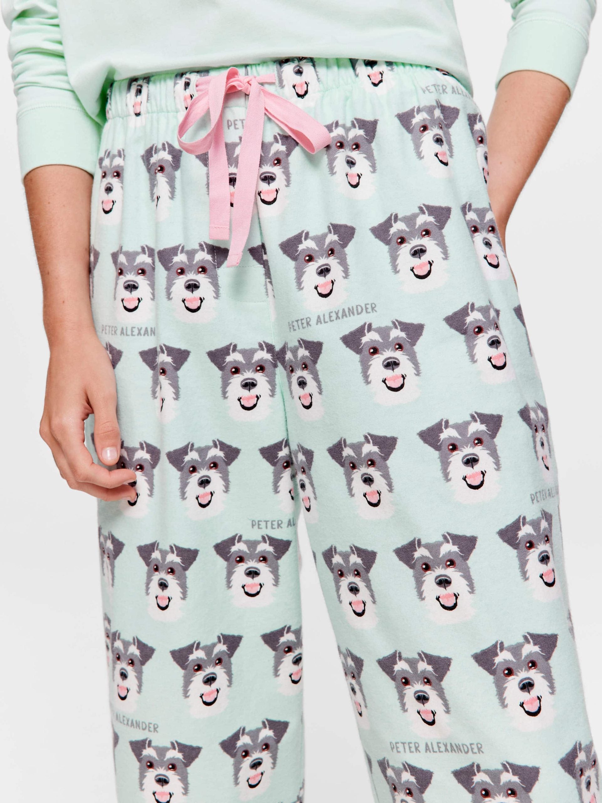 Schnauzer Mint Classic Flannelette Pj Pant Multi image 1