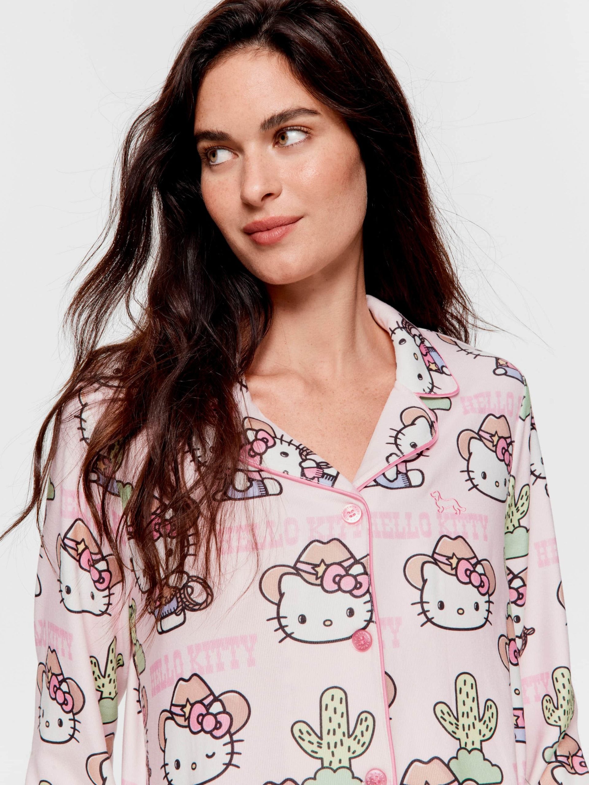 Howdy Hello Kitty Plush Classic Pj Set Multi image 1