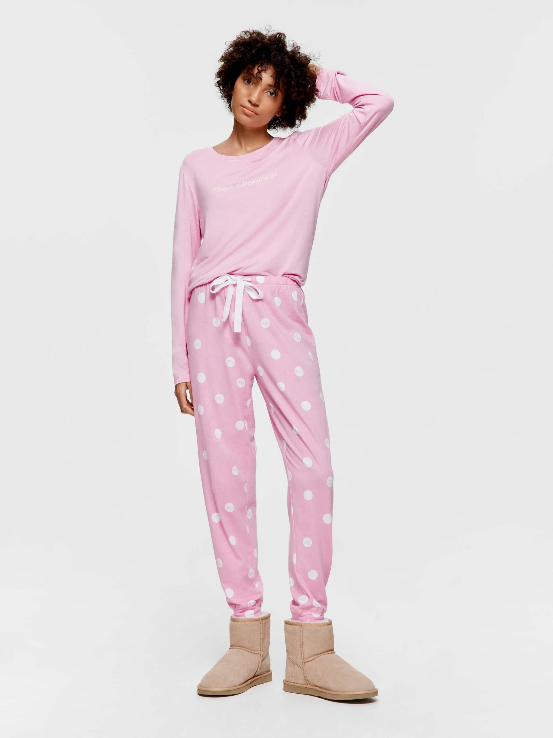 Pink Spotted Easy Pj Pant pink image 2
