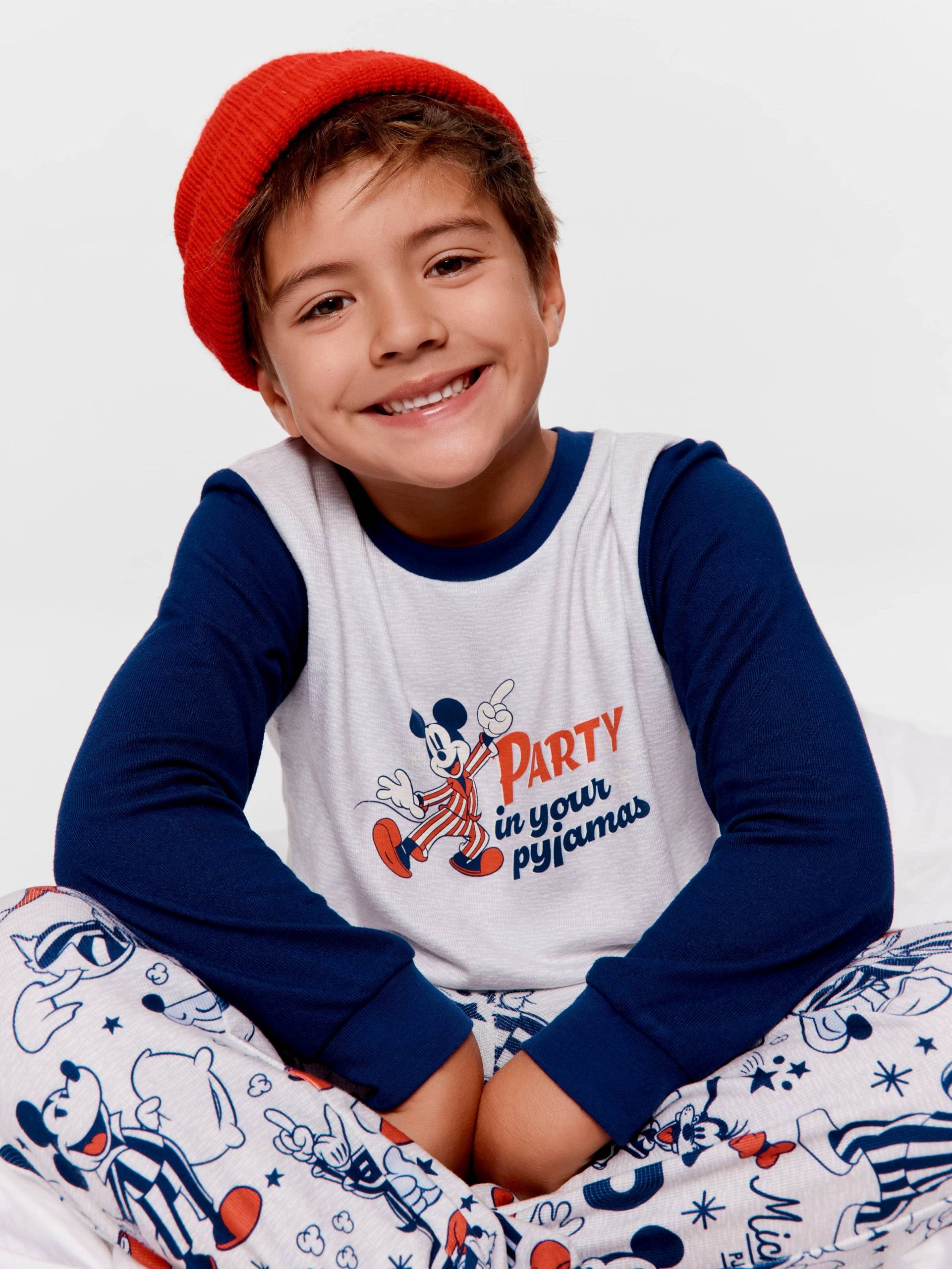 Jnr Boys Disney Mickey Long Pj Set Multi image 0