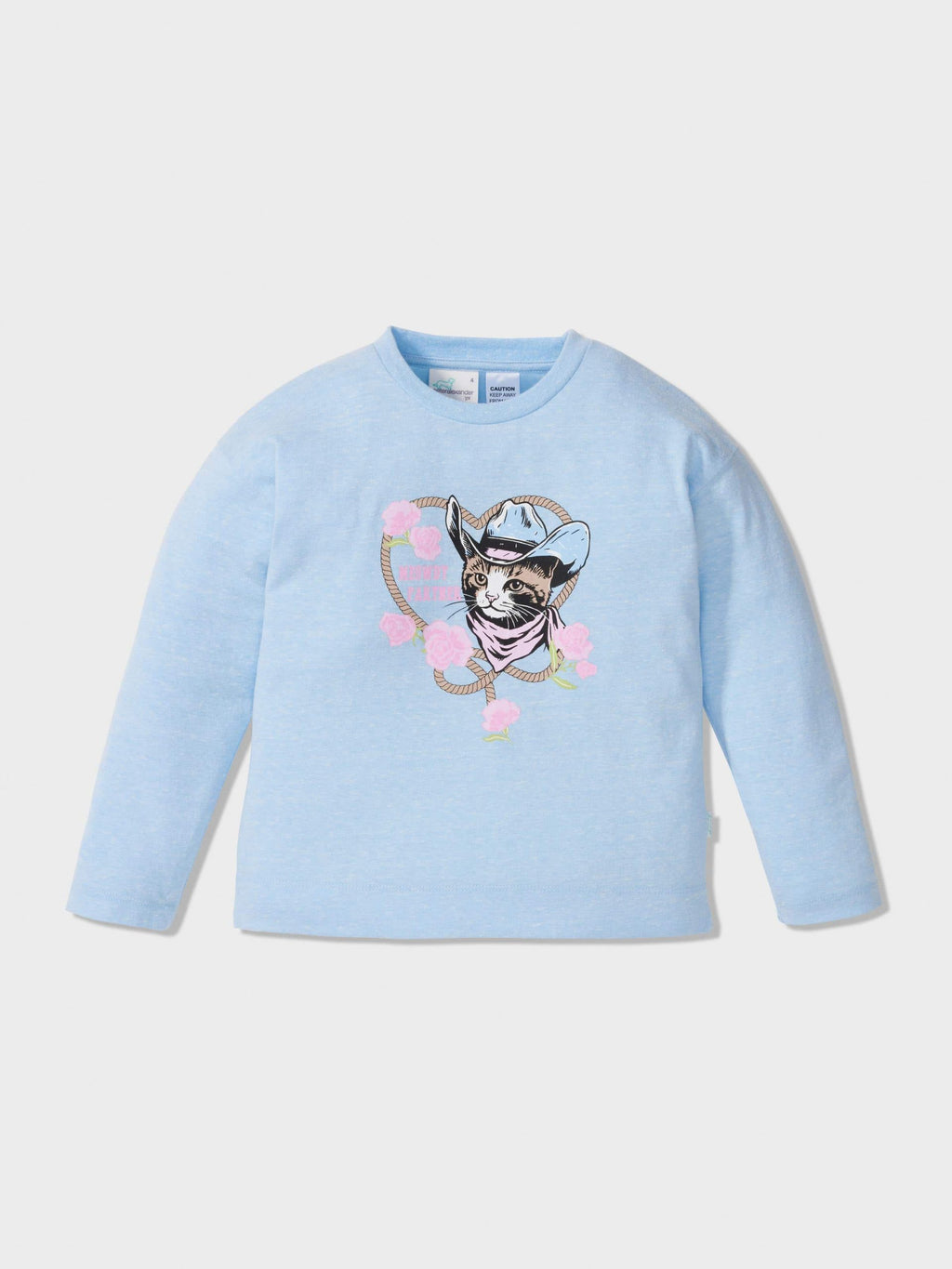 Girls Cowboy Cat Long Pj Set Multi image 2