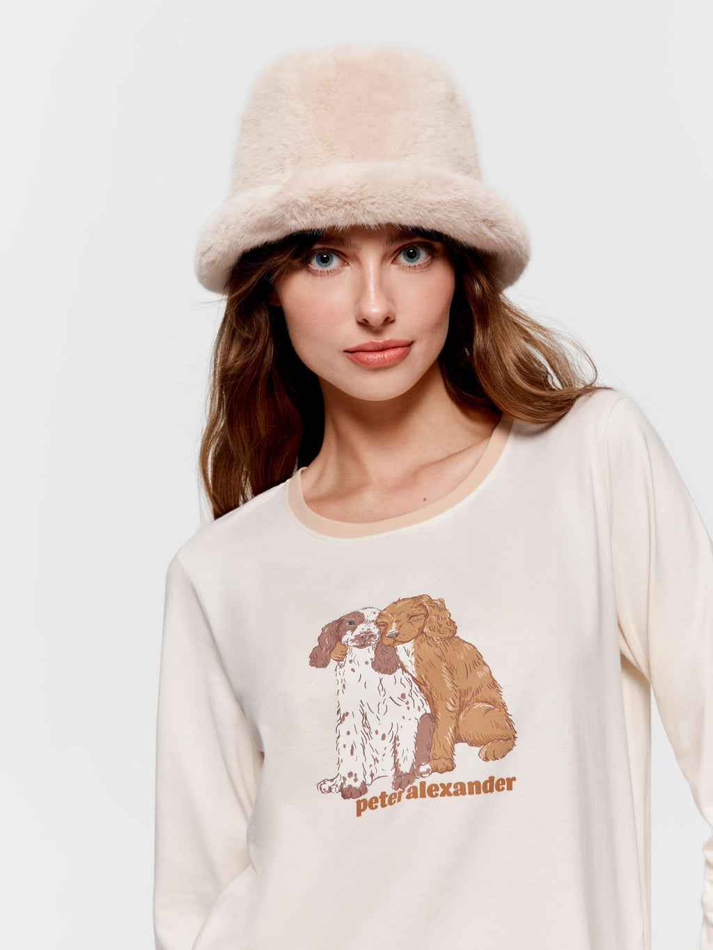 Puppy Love Long Sleeve Top Cream image 1
