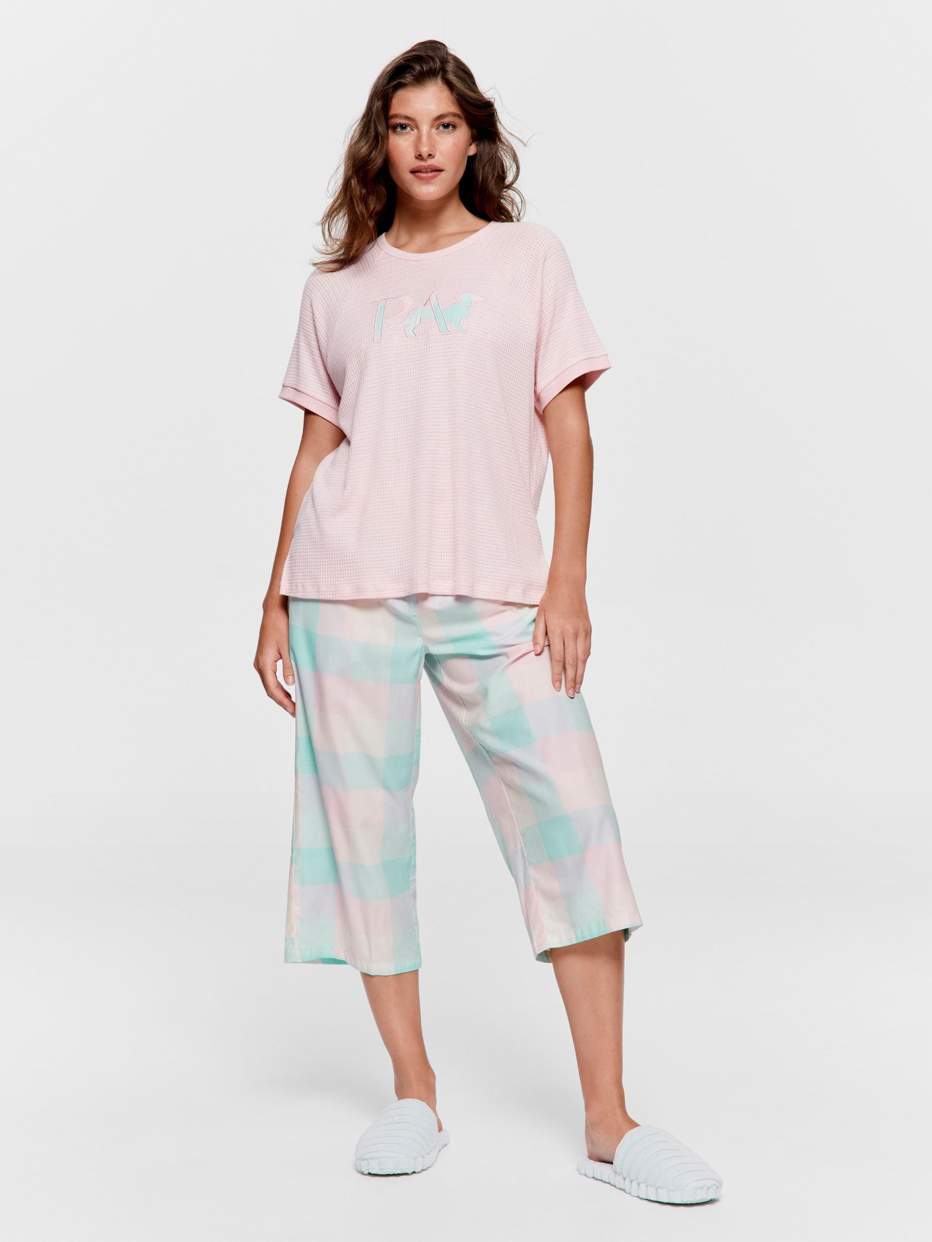 Buffalo Logo Waffle Oversized Tee pink image 2