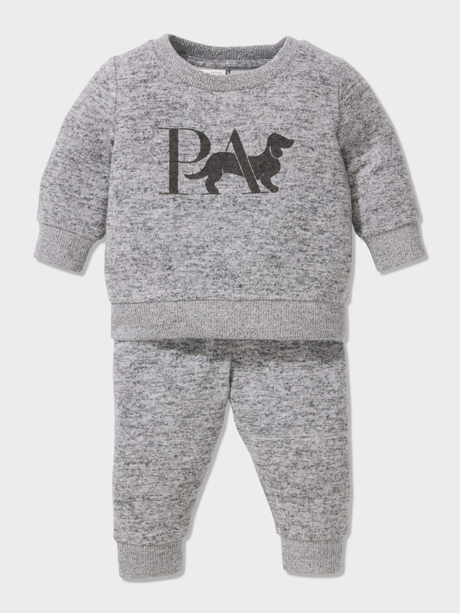Baby Grey Marle Pj Set greymarle image 2