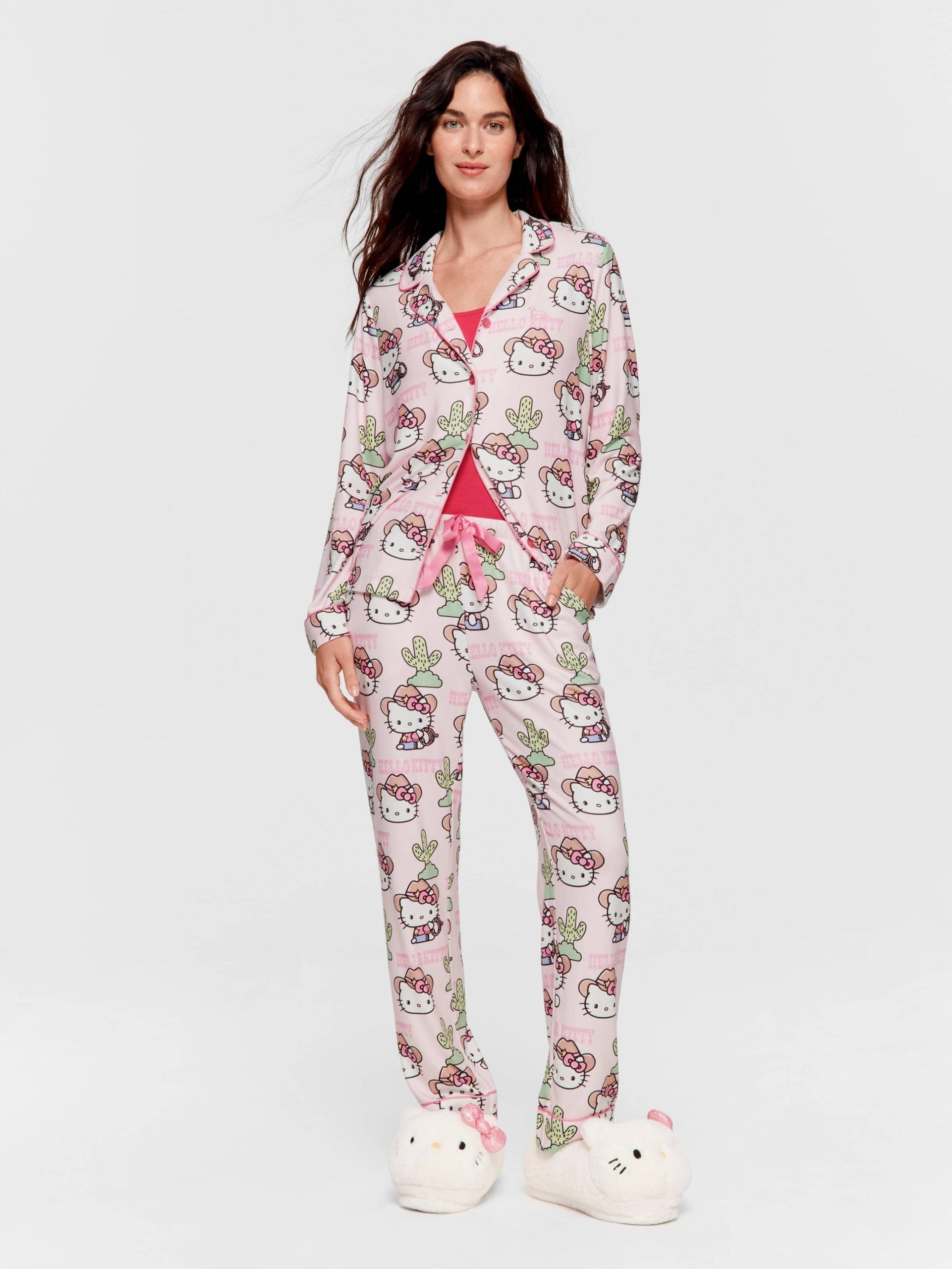 Howdy Hello Kitty Plush Classic Pj Set Multi image 2