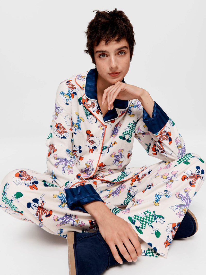 Mickey Mouse &amp;amp; Friends Bamboo Flannelette Classic Pj Set Multi image 0