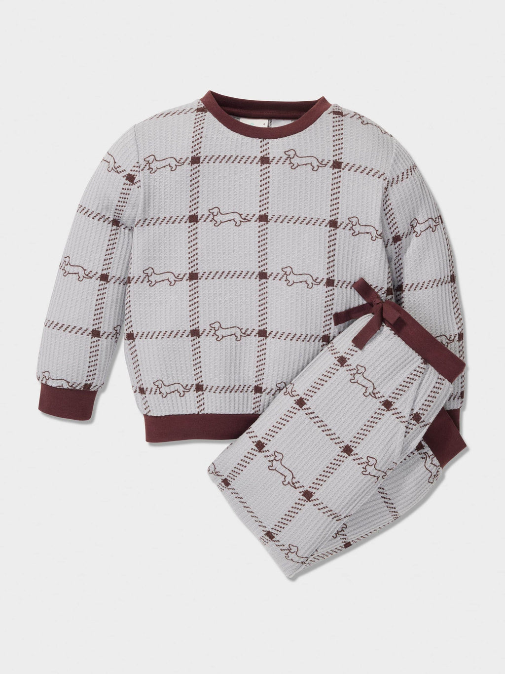 Boys Check Waffle Pj Set multi image 2