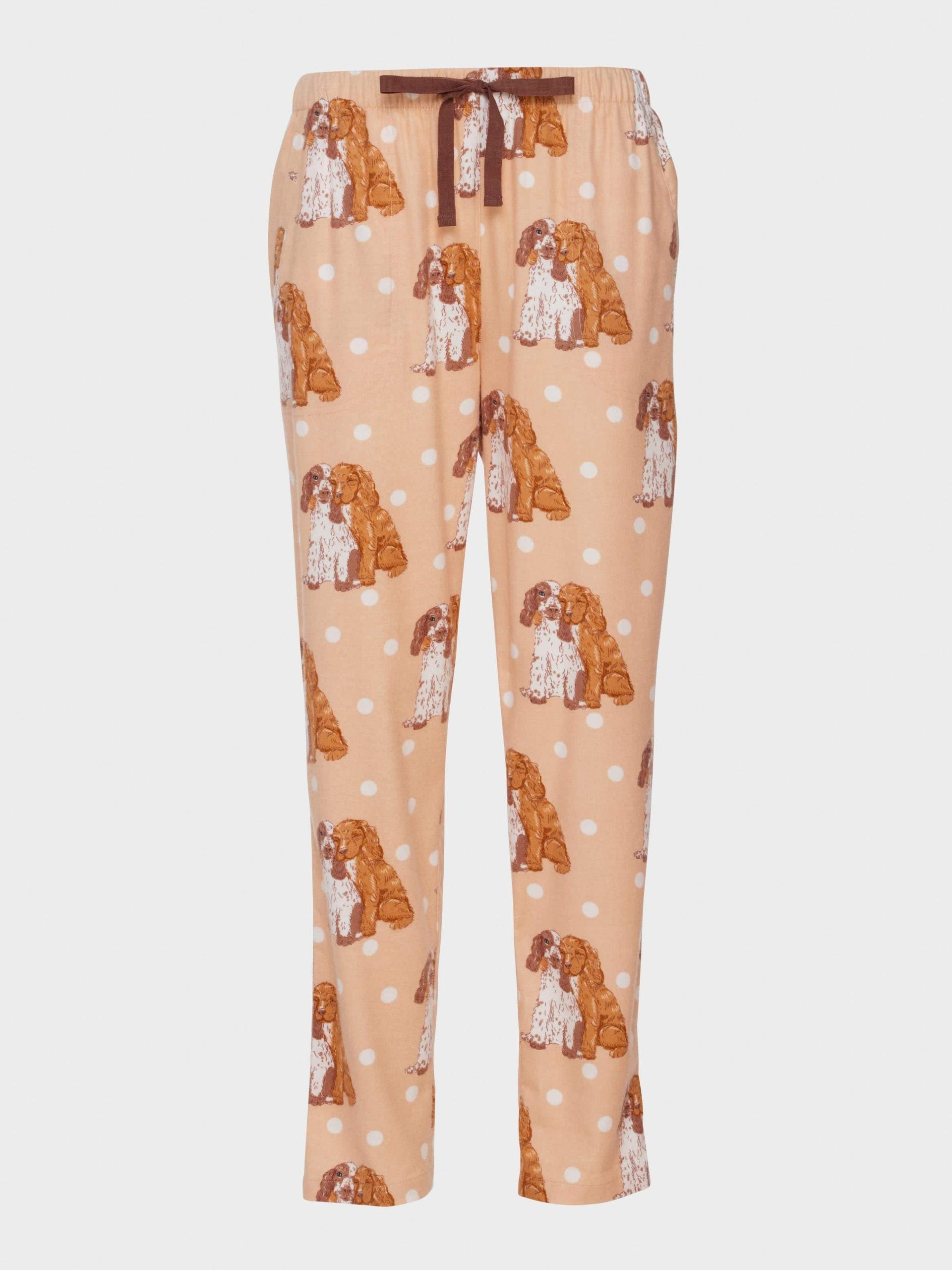 Puppy Love Bamboo Flannelette Roll Up Pj Pant Multi image 3