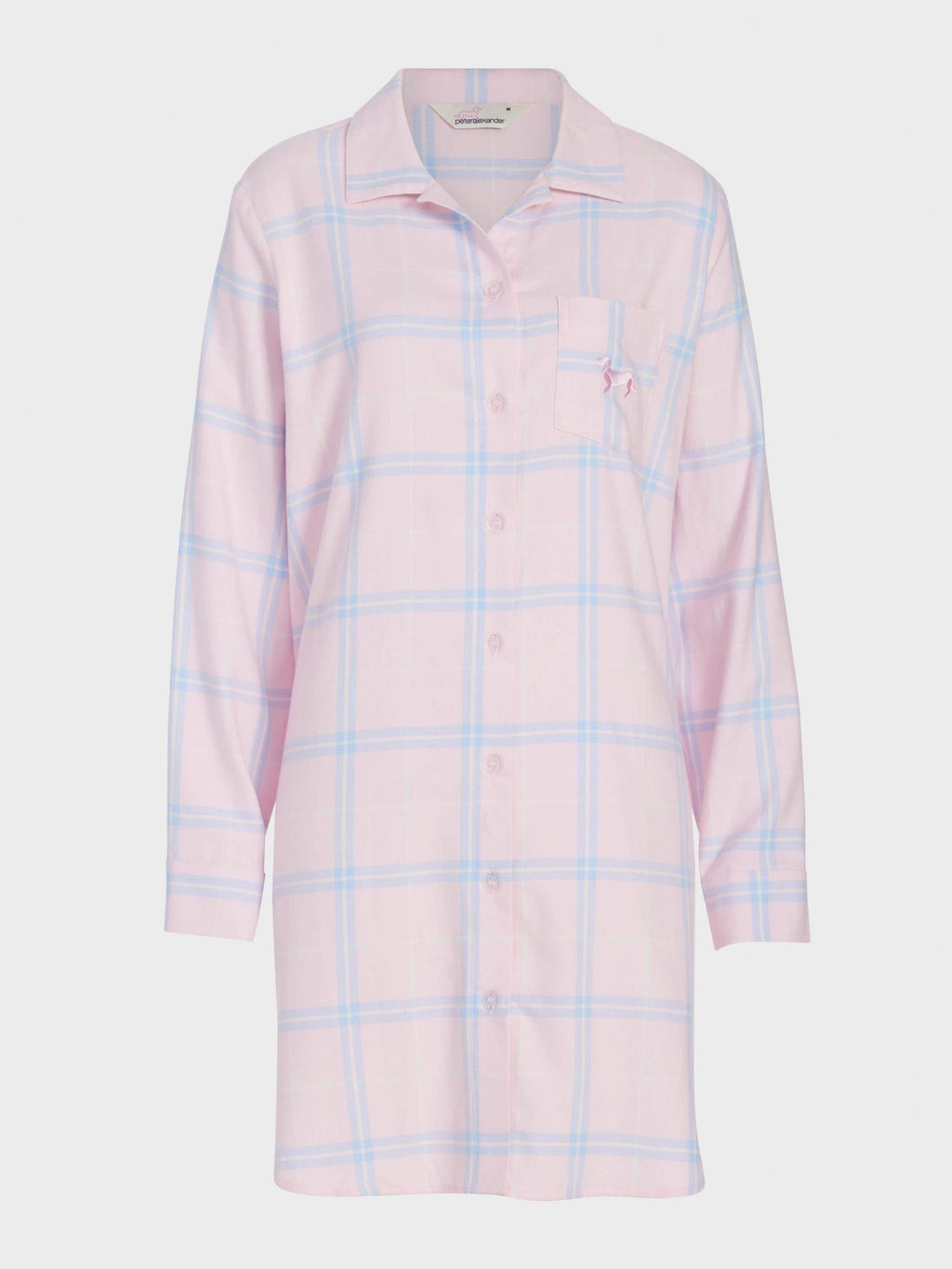 Pink Check Flannelette Nightshirt multi image 3