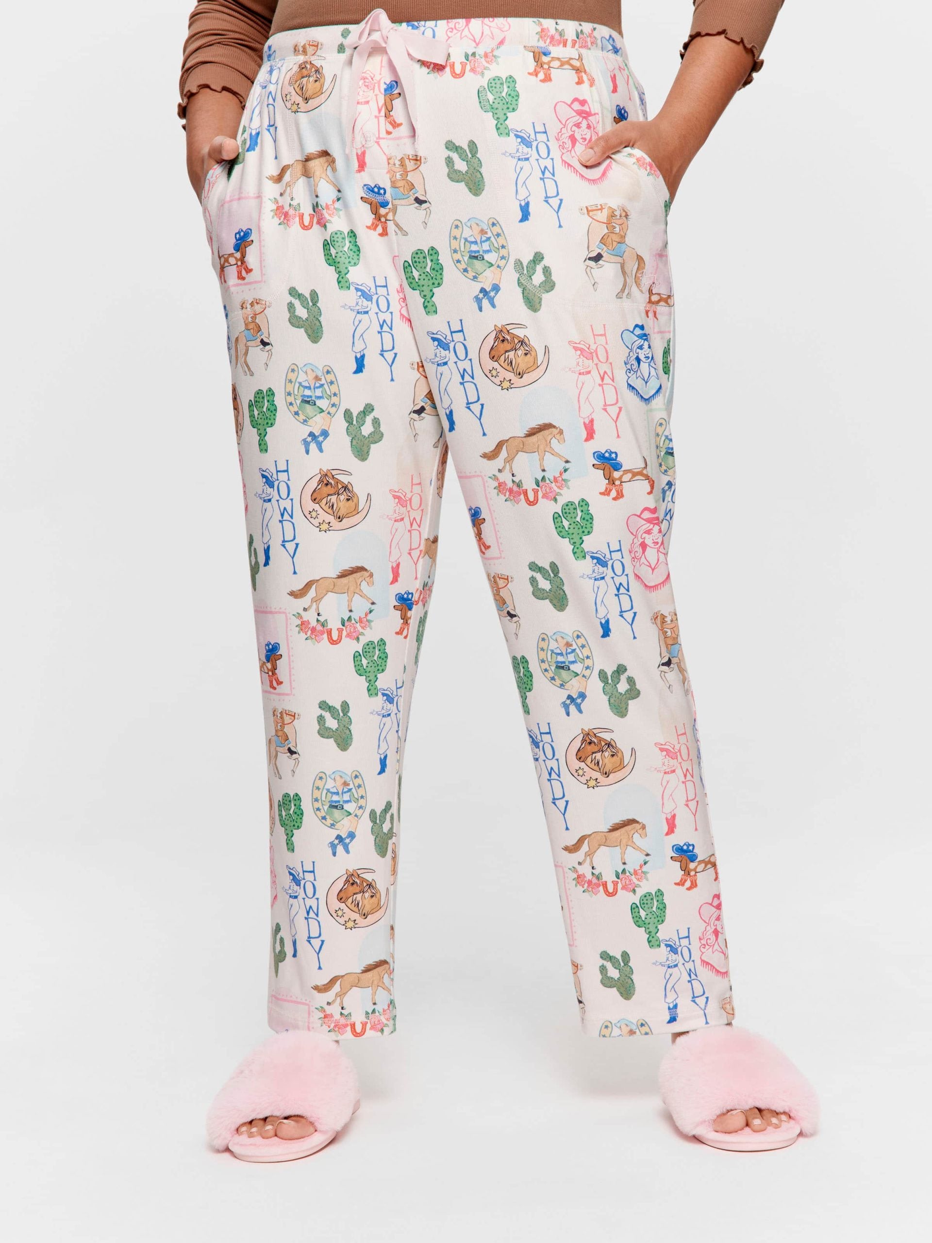 P.A. Plus Western Plush Tapered Pj Pant Multi image 1
