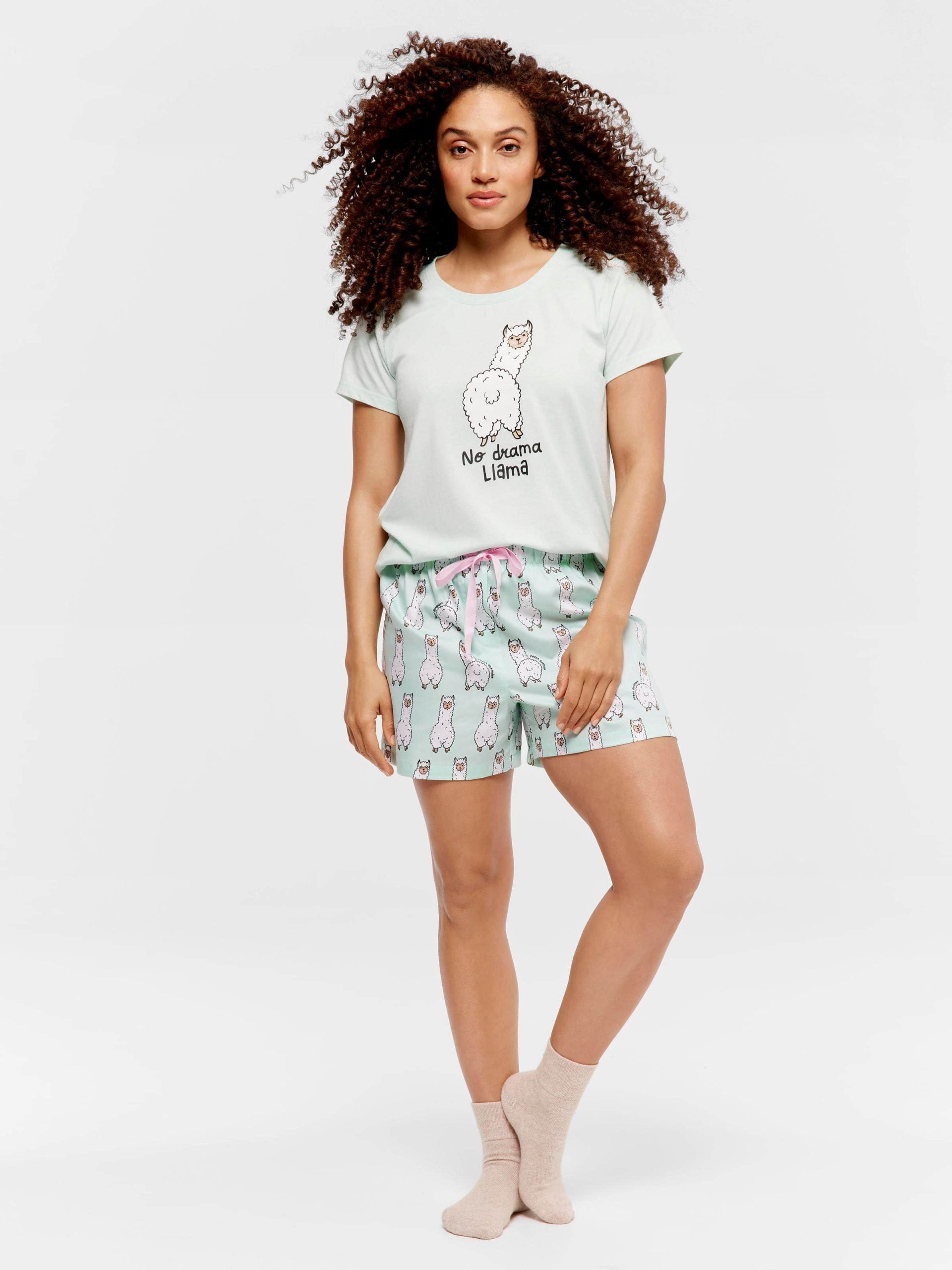 Mint Llamas Mid Short multi image 0