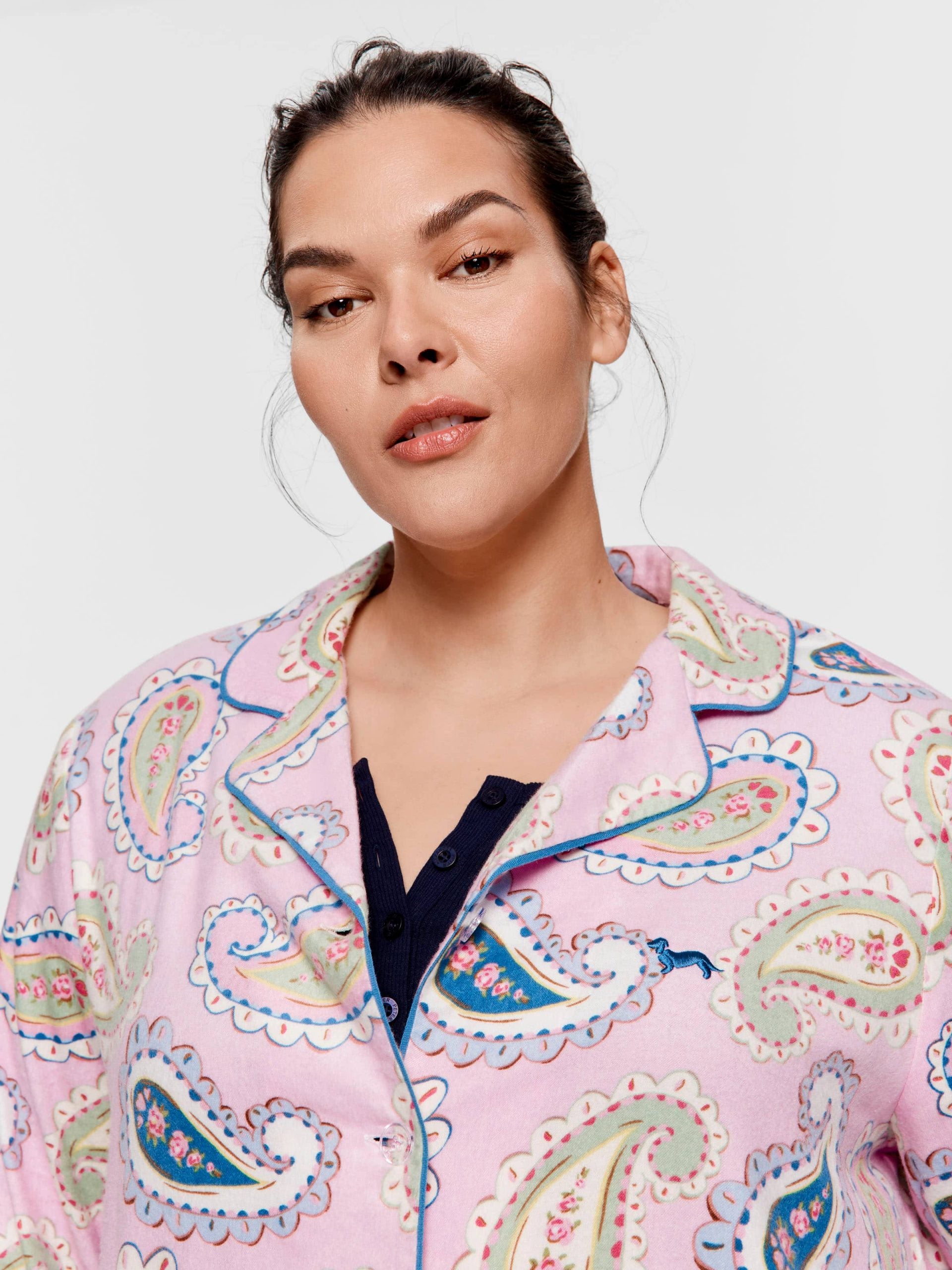 P.A. Plus Cowgirl Paisley Bamboo Flannelette Classic Pj Set Multi image 2