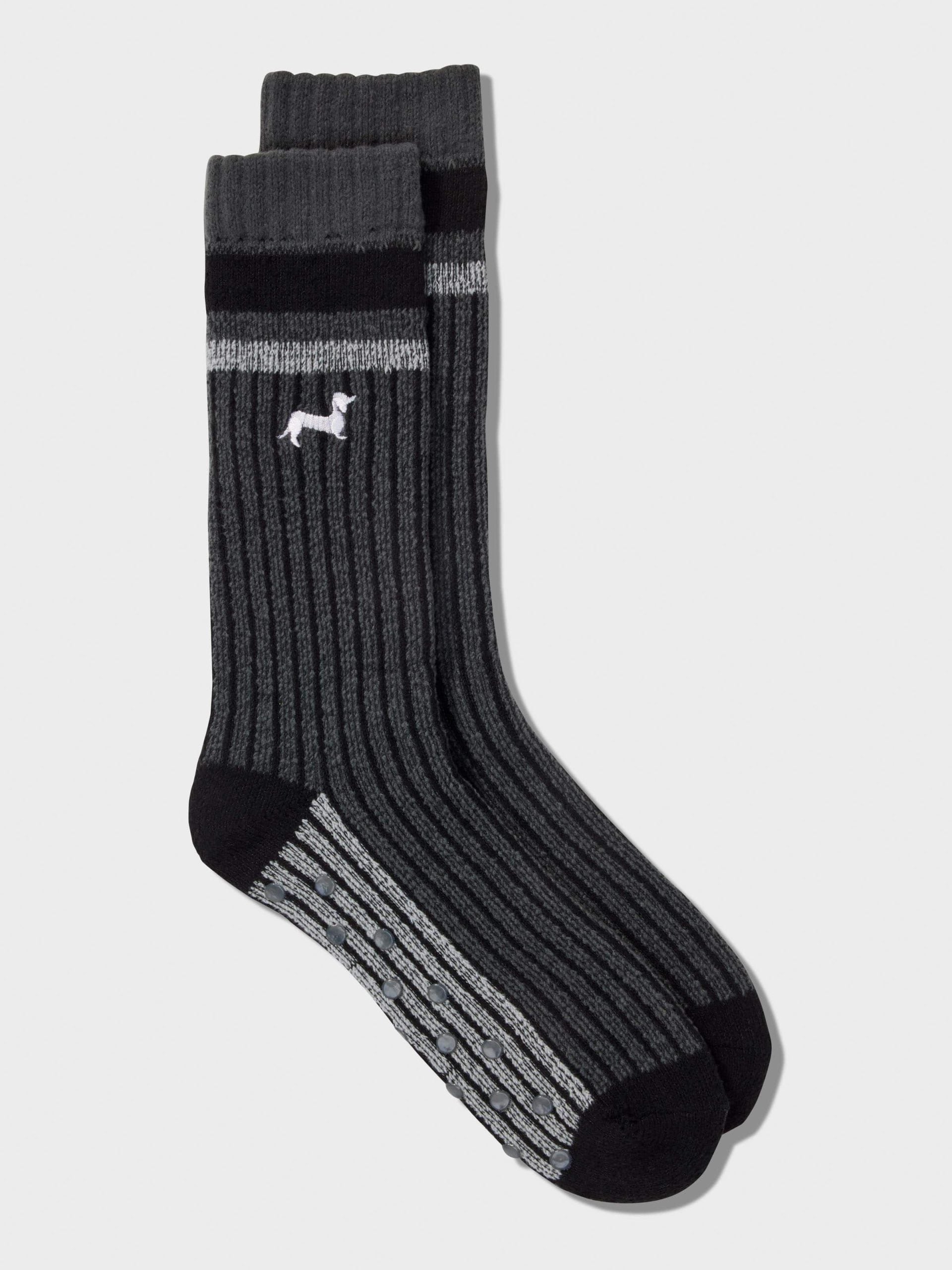 Rib Cushion Sock charcoal image 2