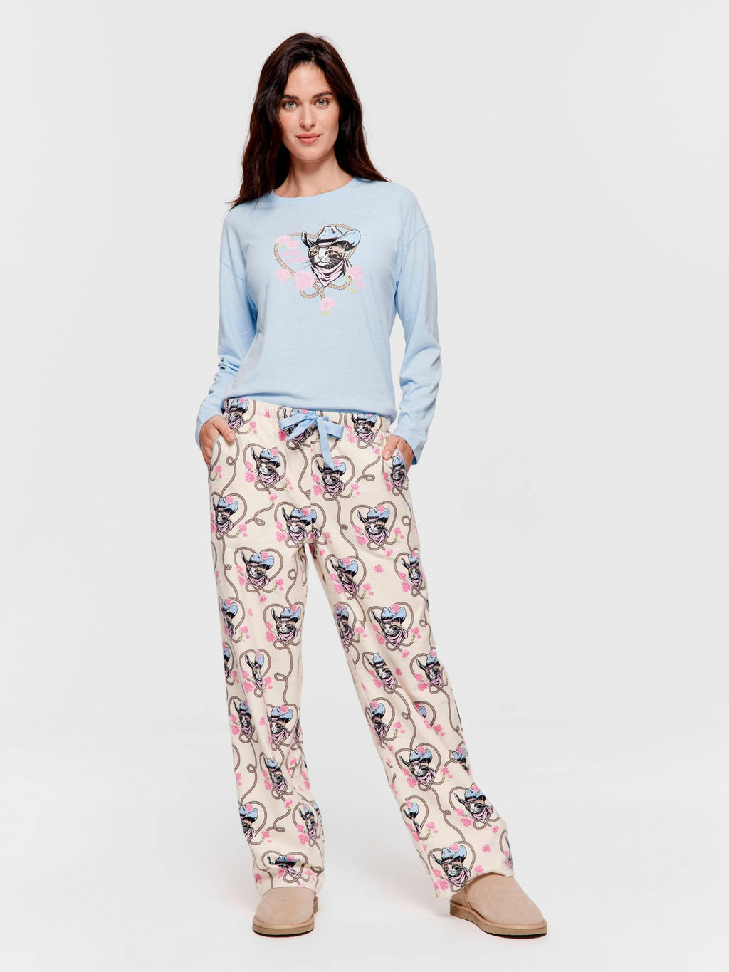 Cowboy Kitty Flannelette Classic Pj Pant Multi image 0