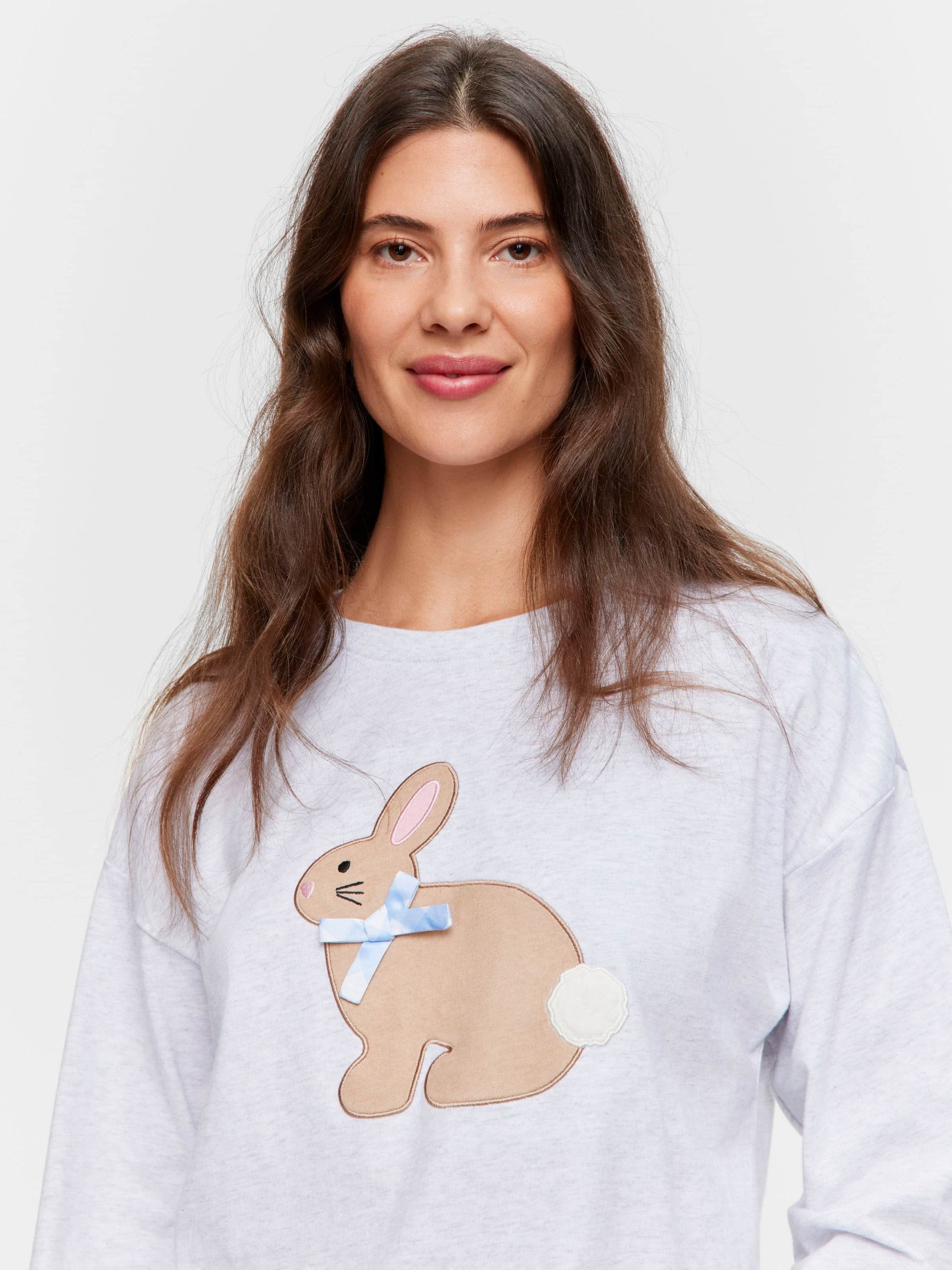 Crafty Bunny Long Sleeve Top greymarle image 0