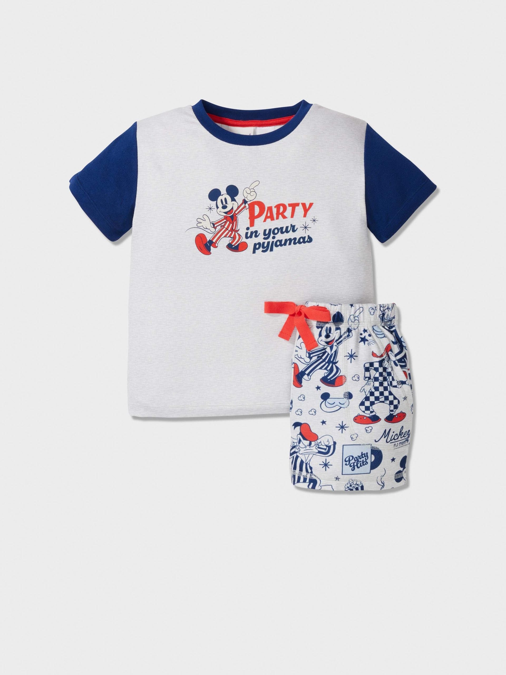 Jnr Boys Disney Mickey Short Plush Pj Set Multi image 0