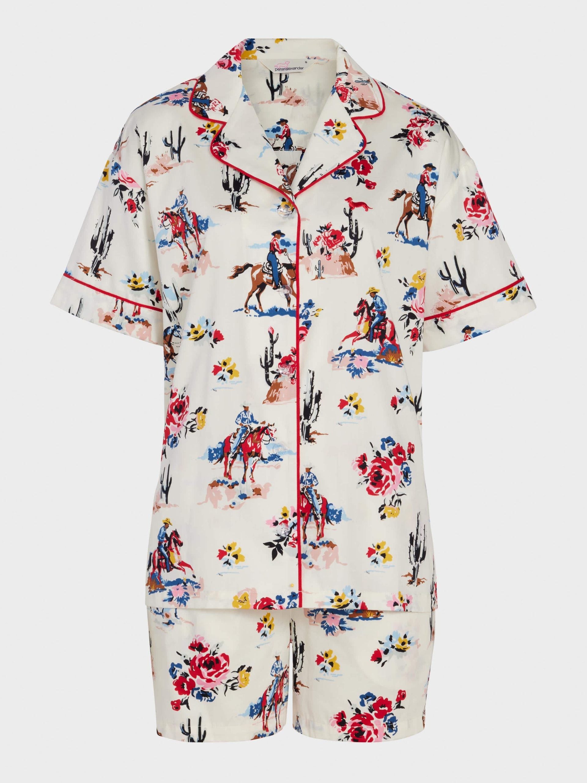 Cowboy 100% Cotton Shortie Pj Set Multi image 4