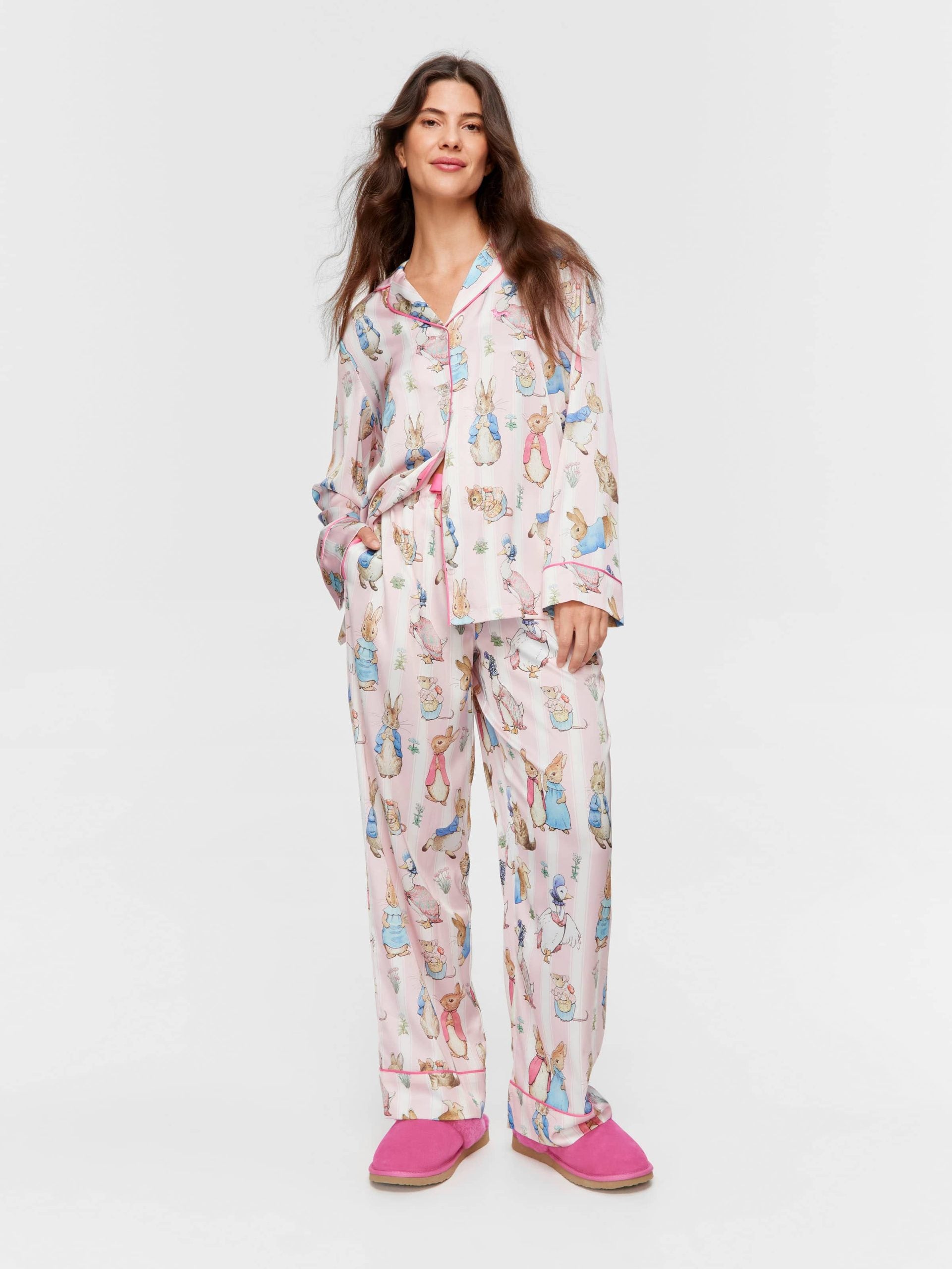 Peter Rabbit Satin Long Sleeve Pj Set multi image 2