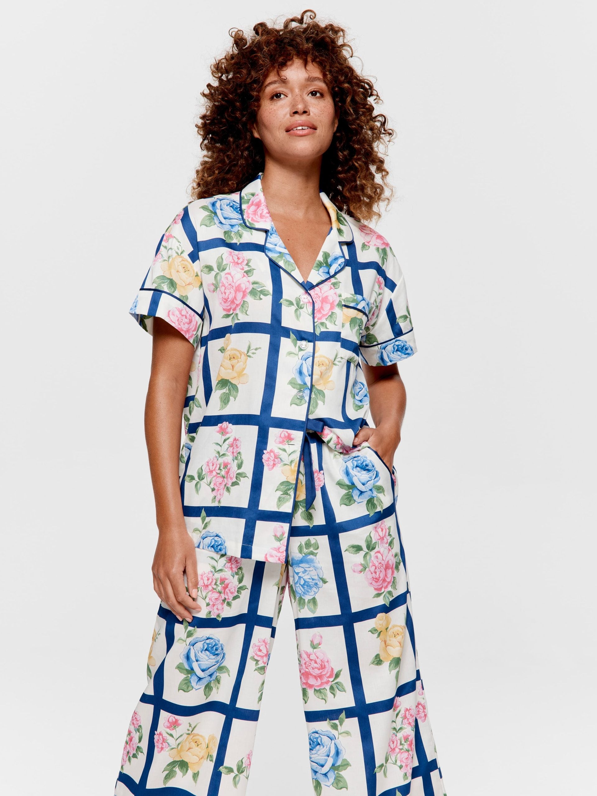 Botanical Tile Soft Cotton Pj Set multi image 3