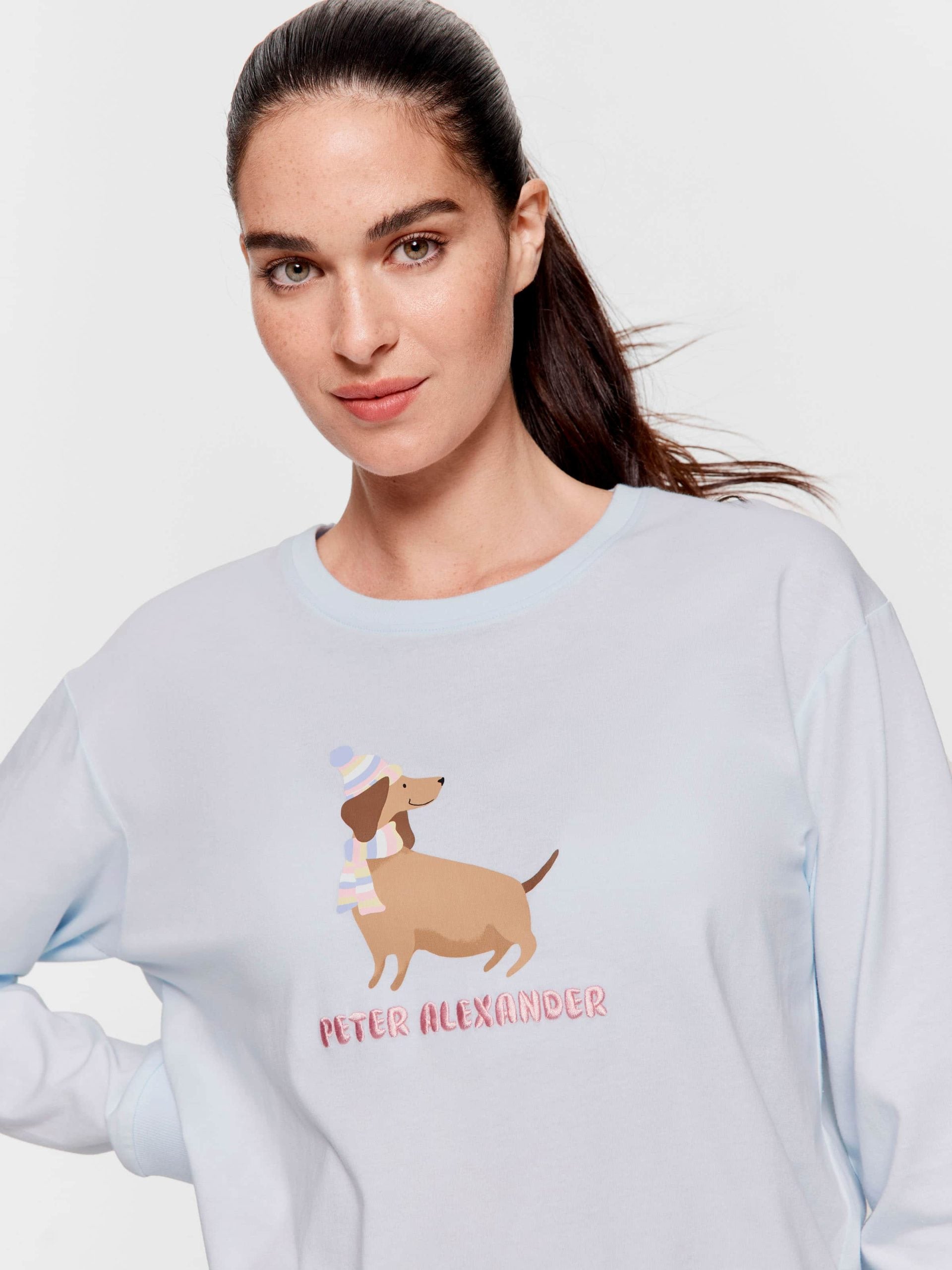 Beanie Dog Long Sleeve Top Blue image 2