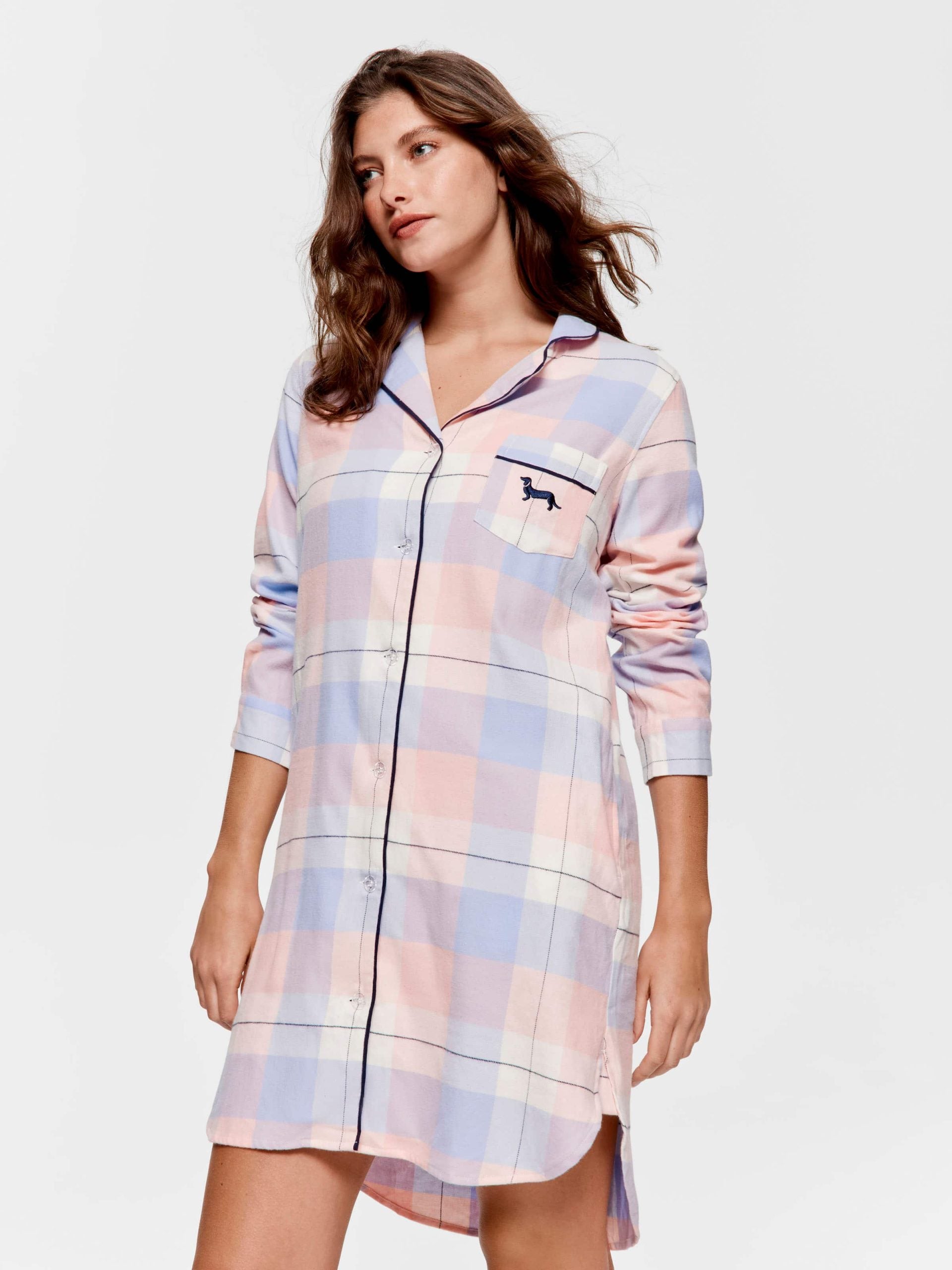 Pastel Buffalo Check Flannelette Nightshirt multi image 0